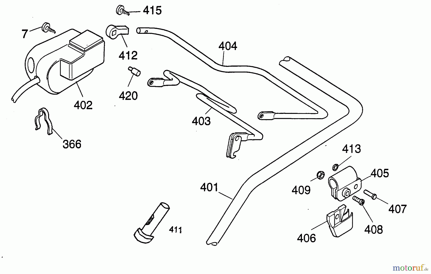  Wolf-Garten Akkumäher mit Antrieb 6.42 ACAN 4946080 Serie A  (1998) Oberholm, Schalter