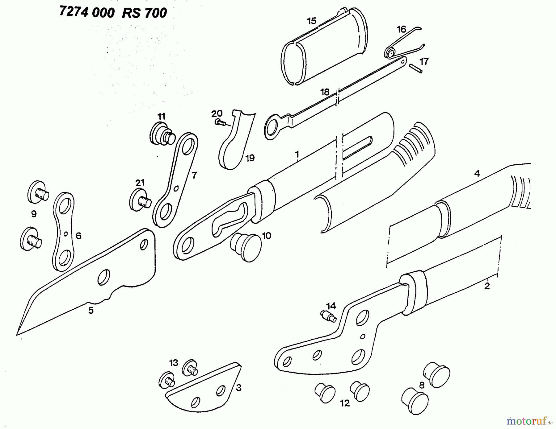  Wolf-Garten Astscheren (Amboss) RS 700 7274000  (1998) Grundgerät