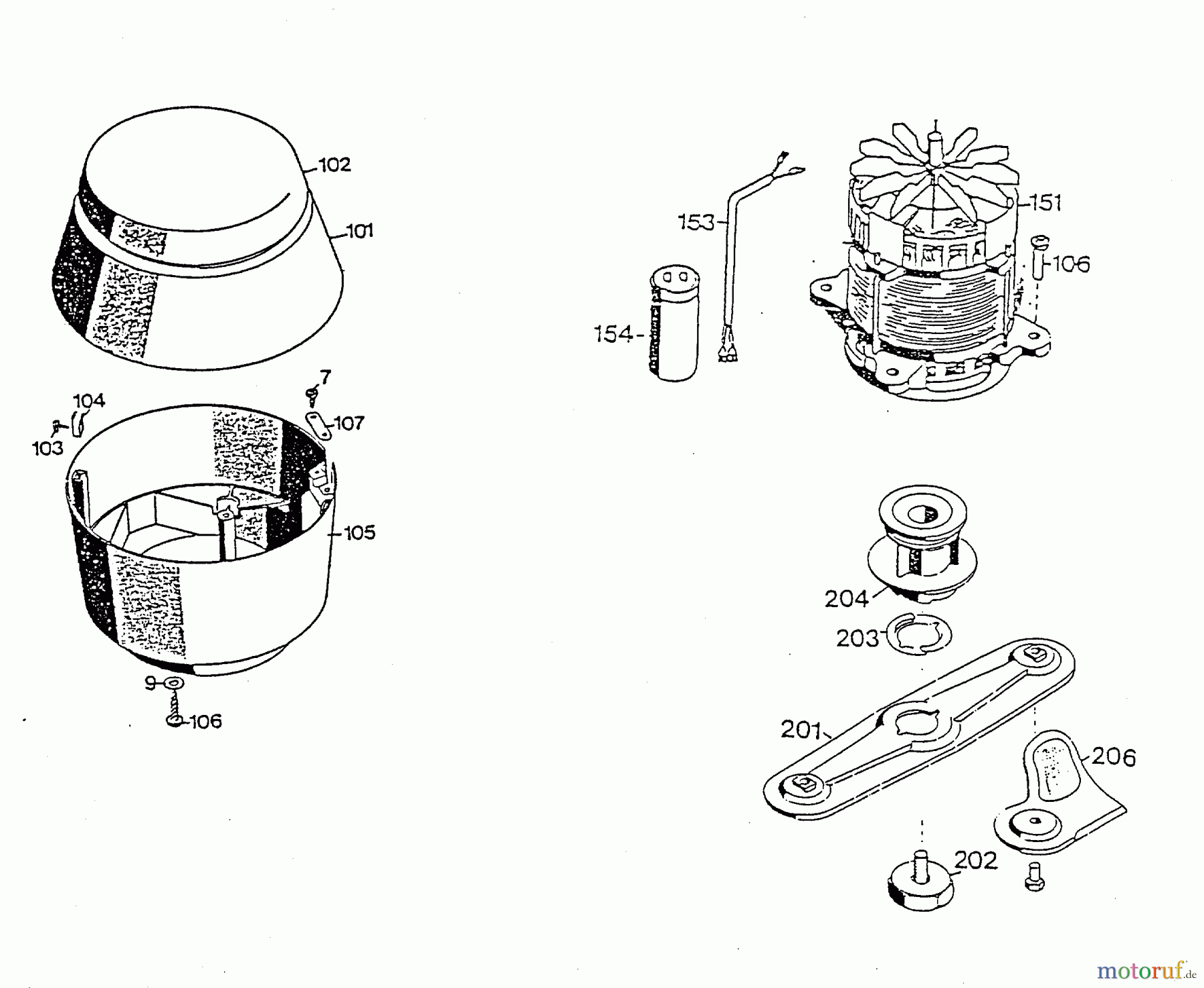  Wolf-Garten Elektromäher 6.42 E 4945083 Serie D  (1996) Elektromotor, Messer