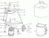 Ersatzteile Elektromotor, Gestell, Fangsack, Motorgehäuse