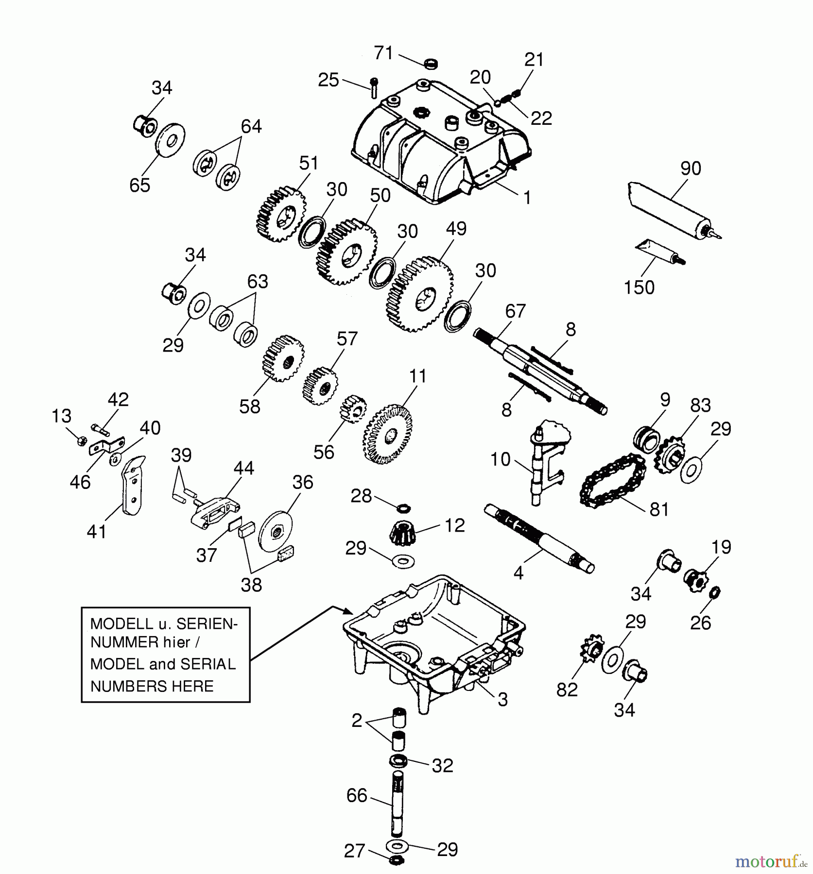  Wolf-Garten Cart OHV 2 M 6965000 Serie A  (1999) Getriebe