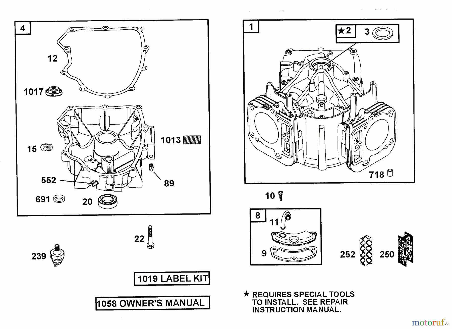  Wolf-Garten Benzinmotoren Briggs&Stratton Intek OHV 1002000  (2001) Kurbelgehäuse, Ölwanne