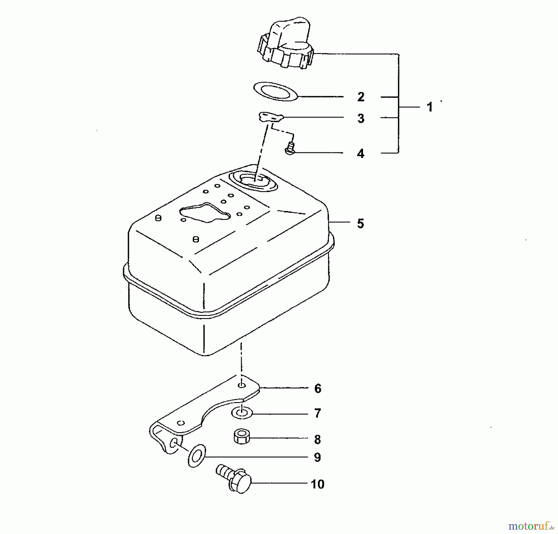  Wolf-Garten Benzinmotoren Kawasaki FA 76 2055000  (2003) Tank