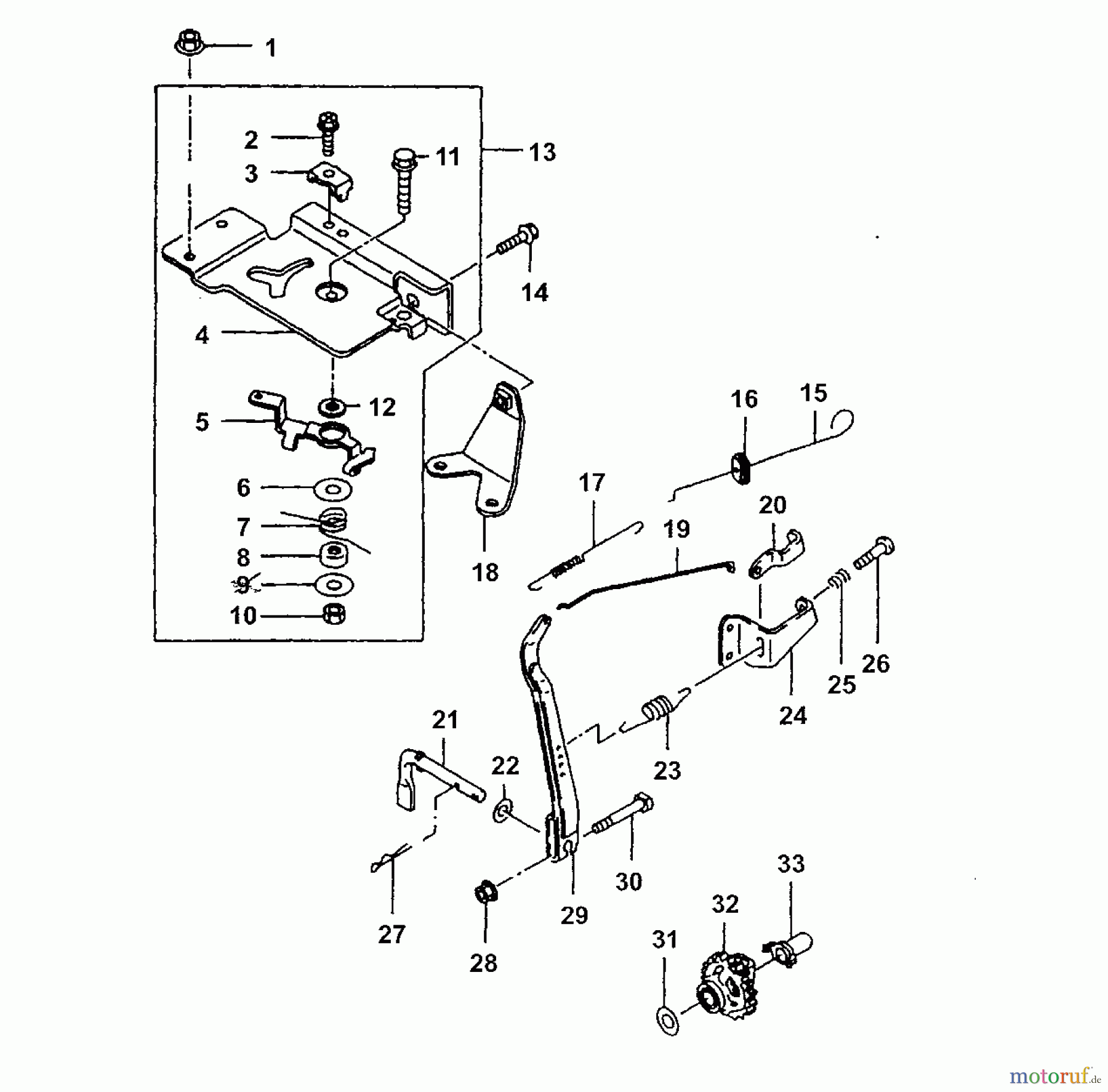  Wolf-Garten Benzinmotoren Kawasaki FA 76 2055000  (2003) Regler