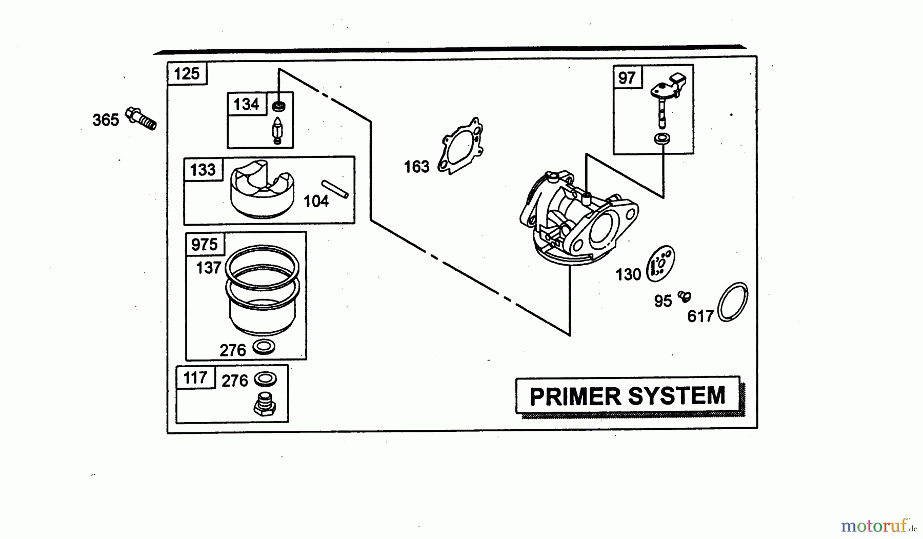  Wolf-Garten Benzinmotoren Briggs&Stratton Quantum 45 XM 2075000-45  (2004) Vergaser (Primer System)