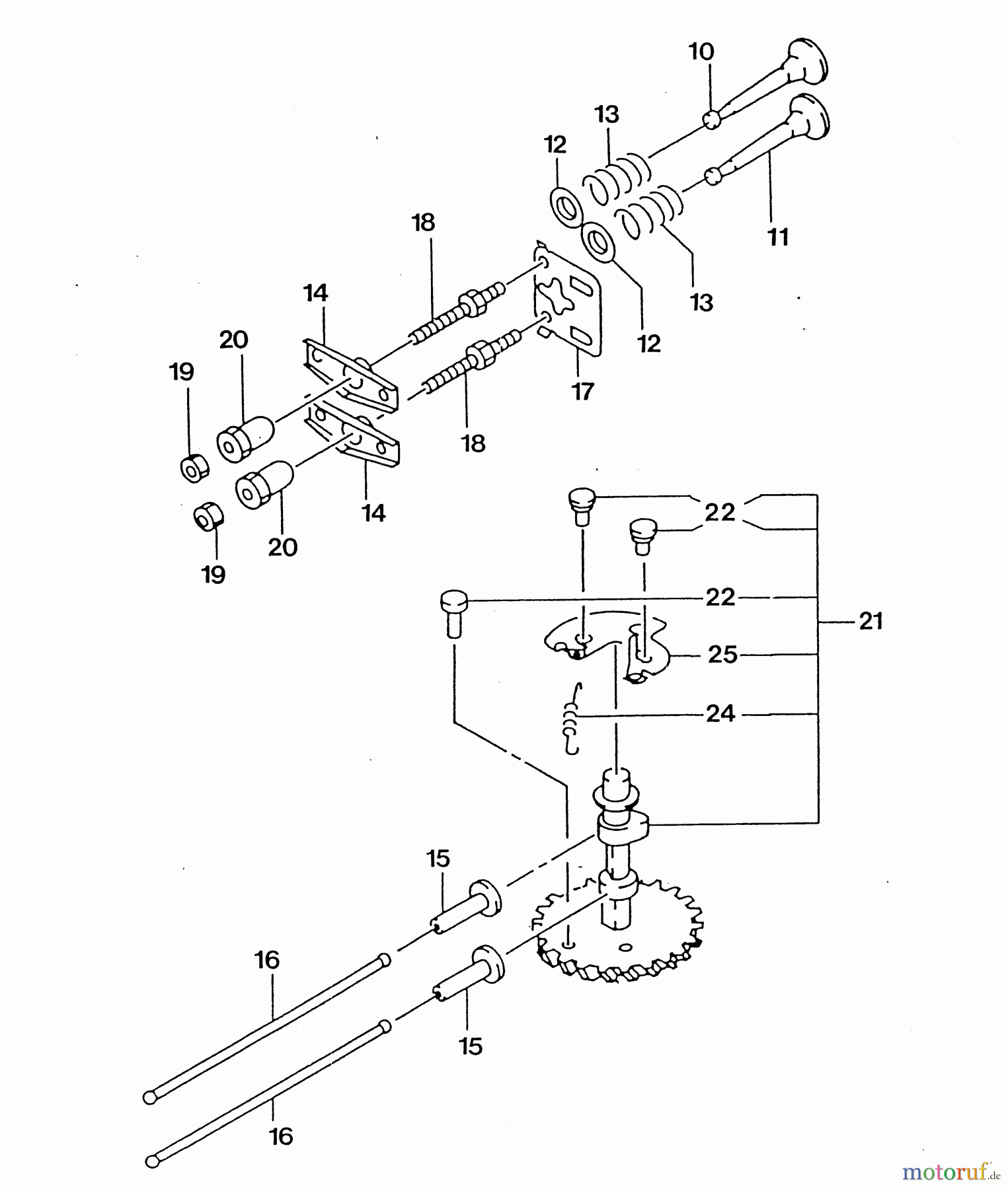  Wolf-Garten Benzinmotoren Kawasaki FC 150 V 2090065  (2003) Nockenwelle, Ventile