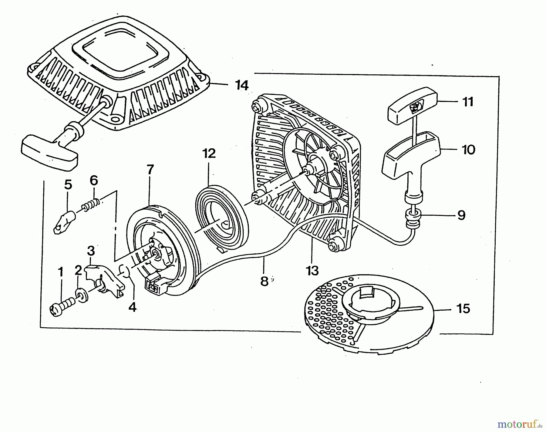  Wolf-Garten Benzinmotoren Kawasaki FC 150 V 2090065  (2003) Reversierstarter