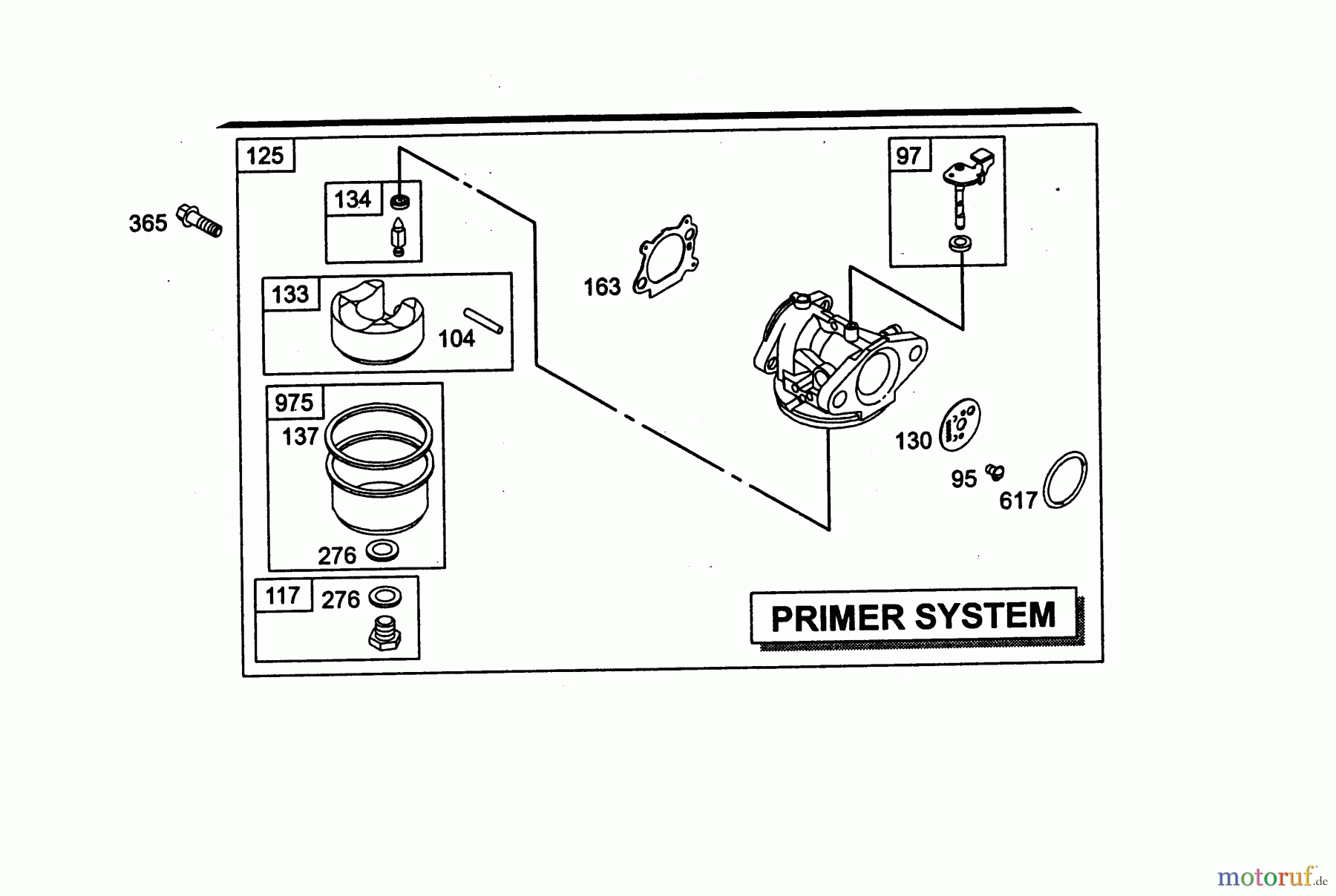  Wolf-Garten Benzinmotoren Briggs&Stratton Quantum 55 XM 2075000-55  (2004) Vergaser (Primer System)