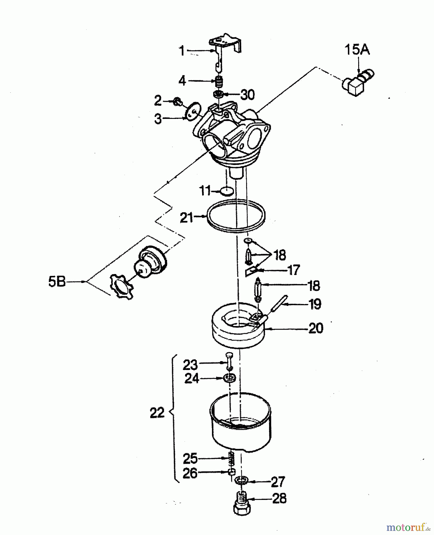 Wolf-Garten Benzinmotoren Tecumseh Prisma 156 2031005 (2003) Vergaser