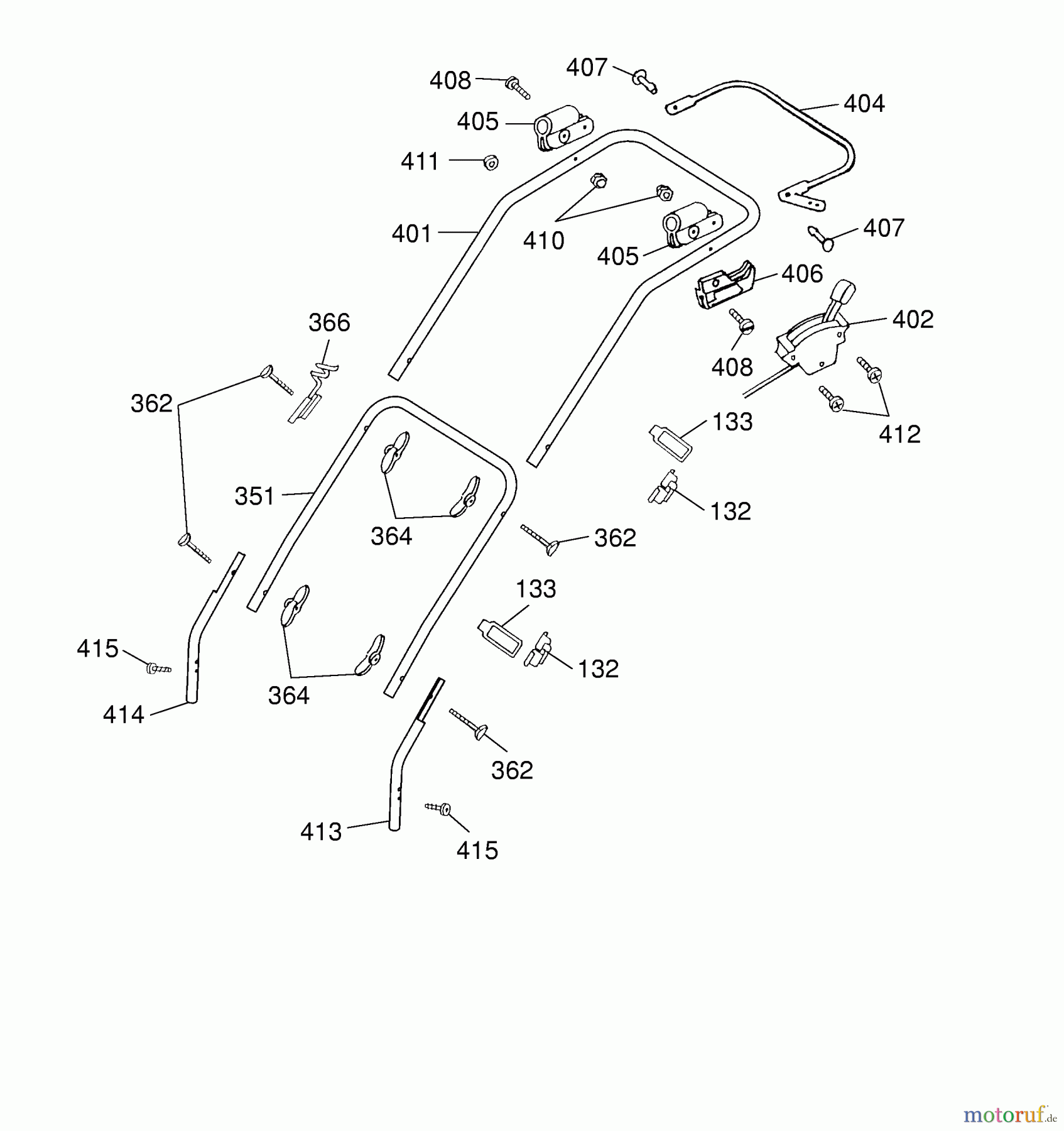  Wolf-Garten Motormäher 2.46 BS 4601004 Serie B  (2004) Holm