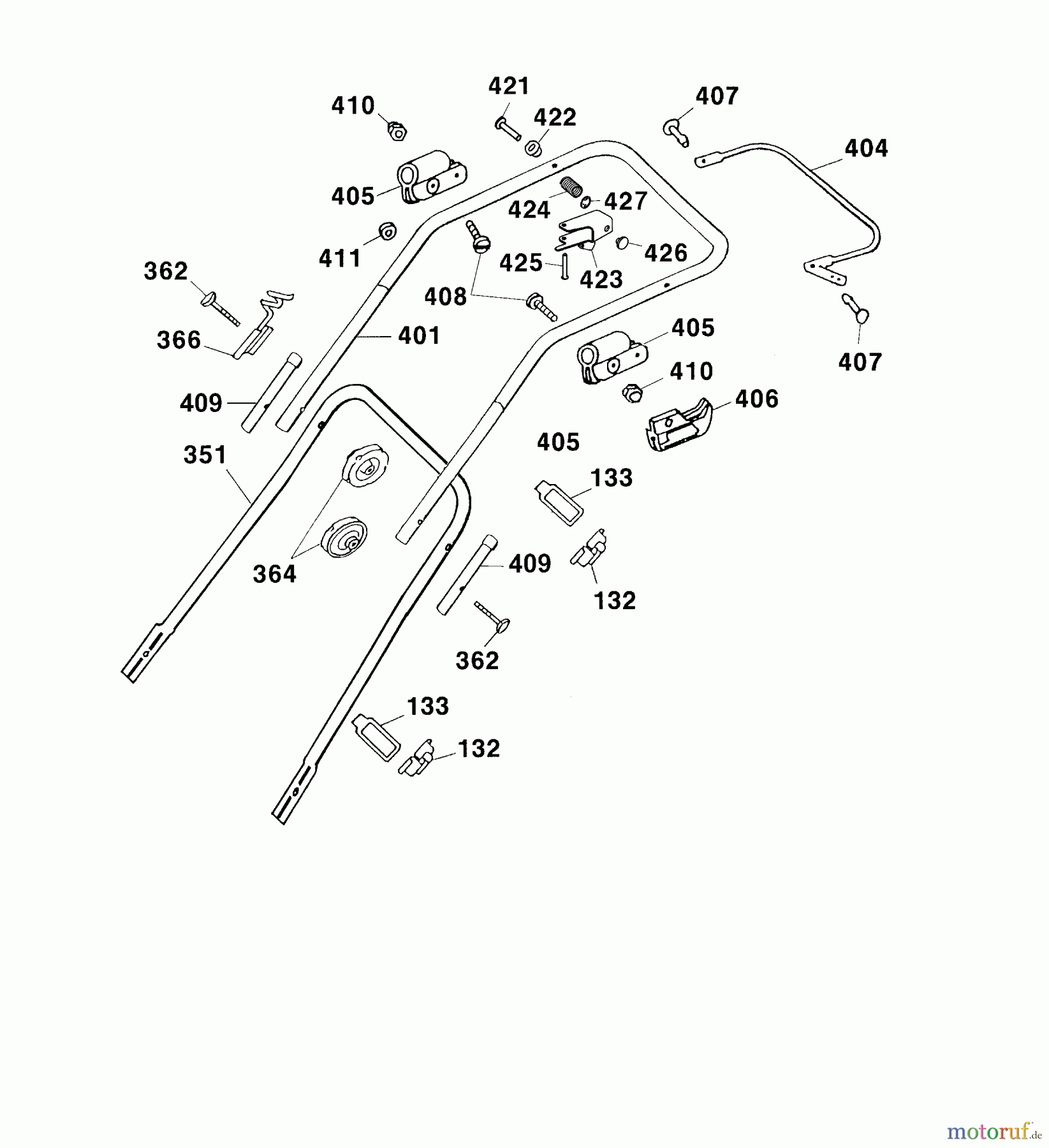  Wolf-Garten Motormäher Premio 40 TM 4014000 Serie C  (2004) Holm