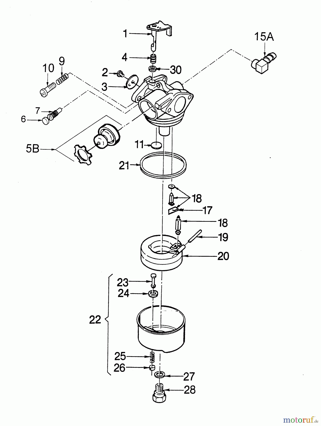  Wolf-Garten Benzinmotoren Tecumseh Centura 45 E 2037000  (1999) Vergaser