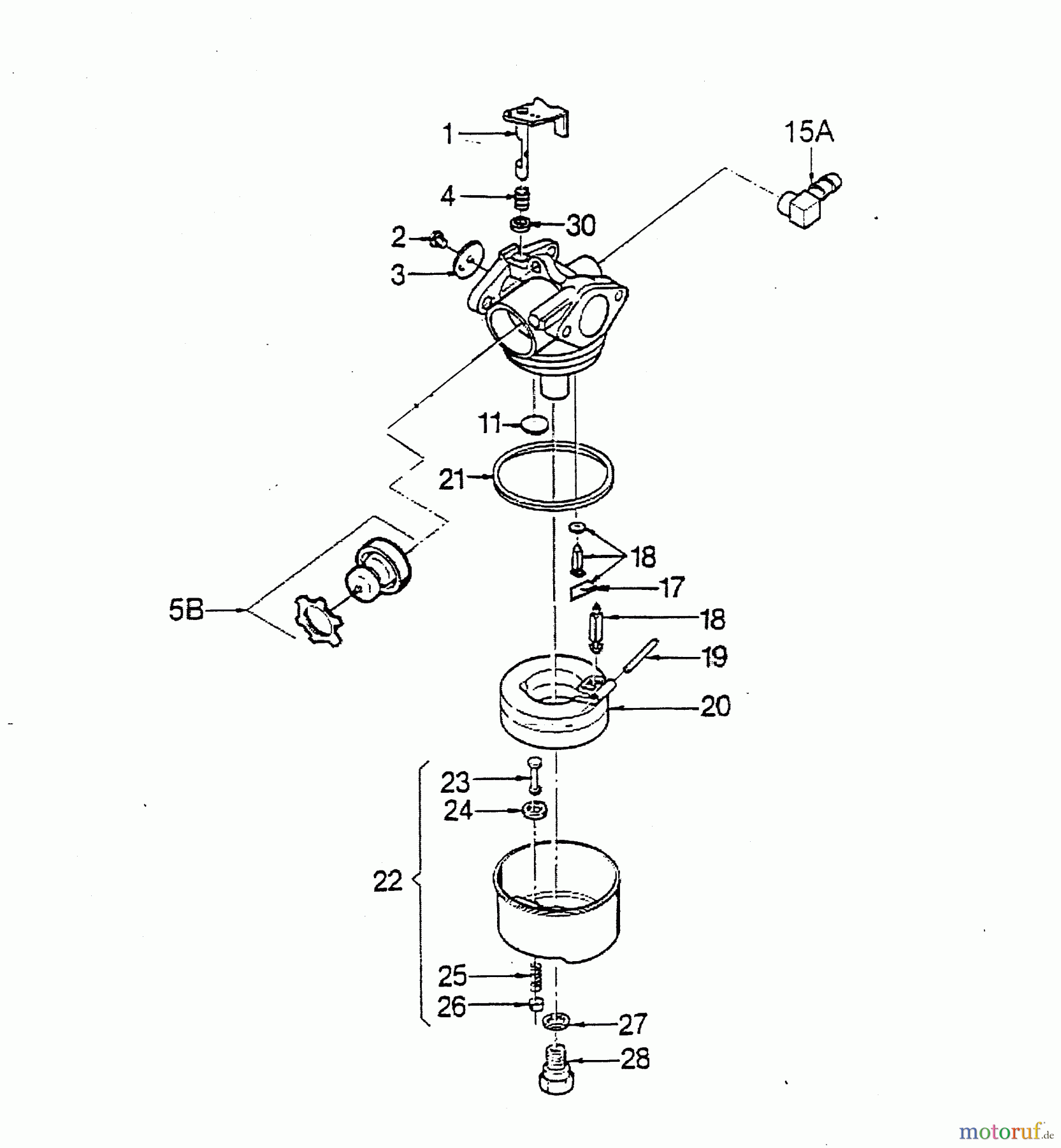  Wolf-Garten Benzinmotoren Tecumseh Prisma 156 2031050  (1997) Vergaser