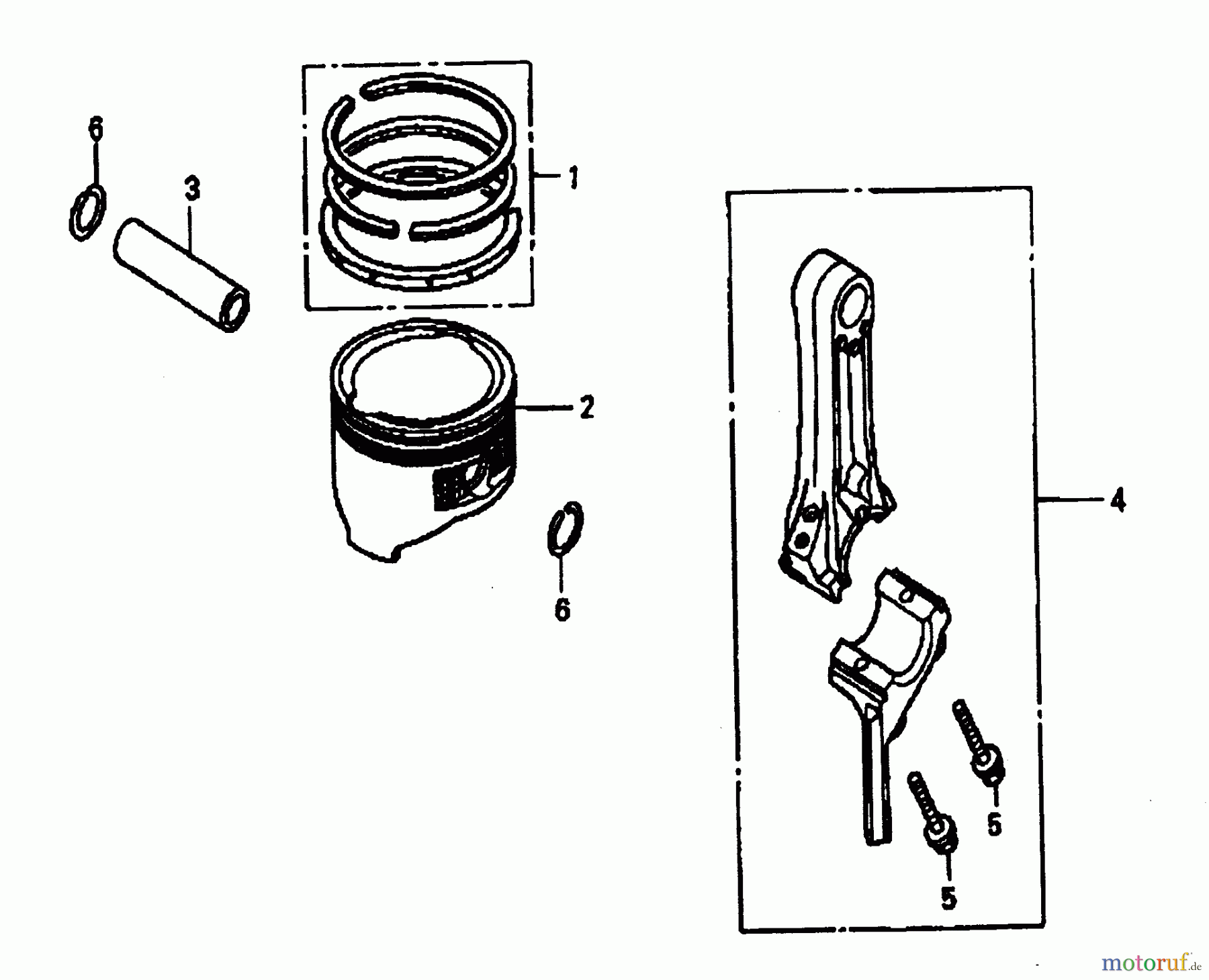 Wolf-Garten Benzinmotoren Honda GCV 135 2092000 (2006) Kolben, Pleuel