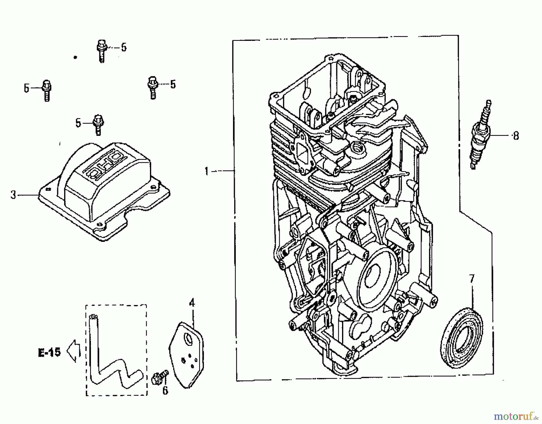  Wolf-Garten Benzinmotoren Honda GC 135 E 2092000  (2008) Zylinder