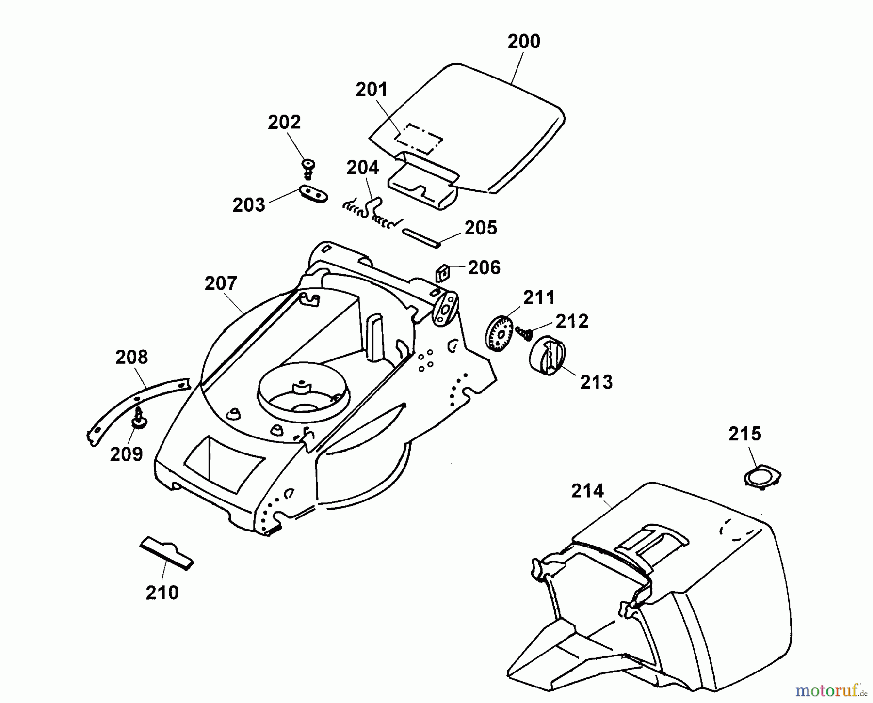  Wolf-Garten Elektromäher 2.36 E 4906780 Serie A  (2004) Mähwerksgehäuse