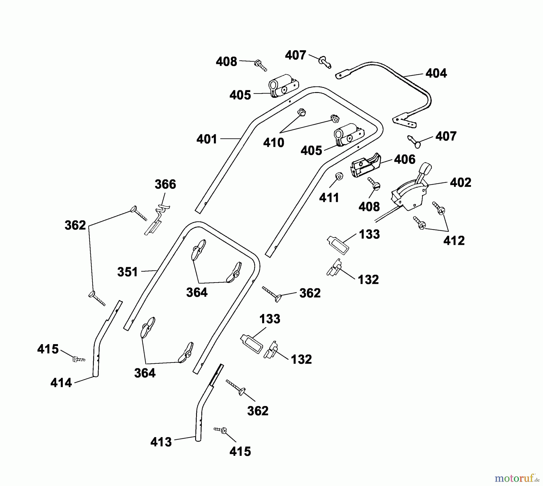  Wolf-Garten Motormäher 2.40 BS 4001004 Serie A  (2003) Holm