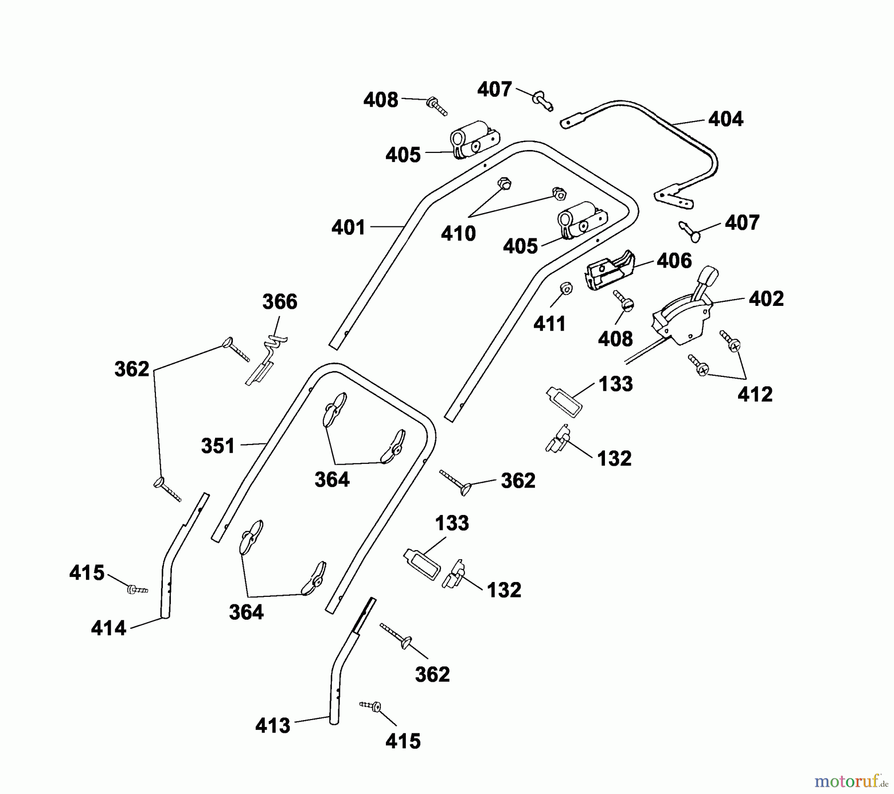 Wolf-Garten Motormäher 2.46 BS 4601004 Serie A (2003) Holm