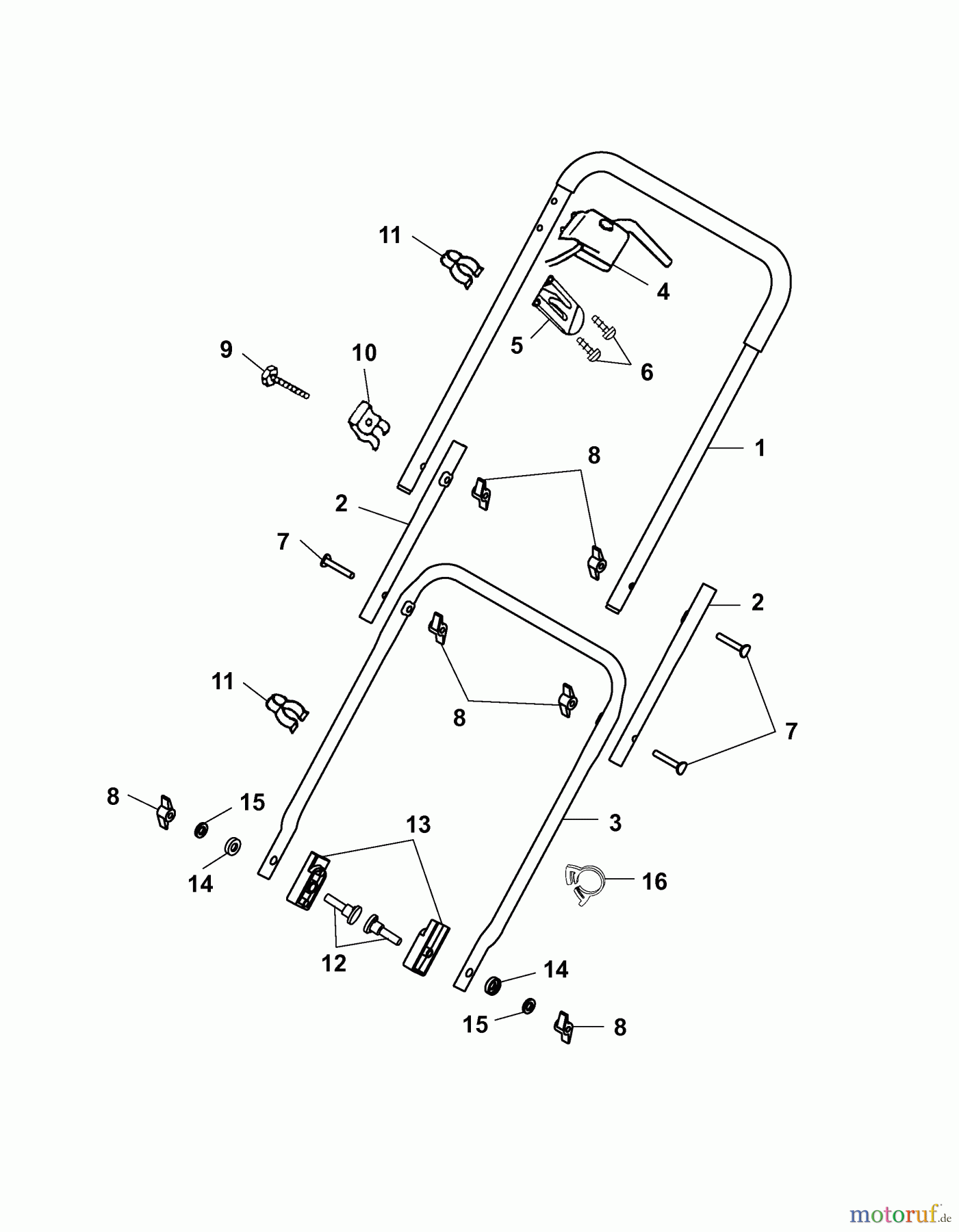  Wolf-Garten Spindelmäher TC 32 ME 3616000 Serie B  (2007) Holm