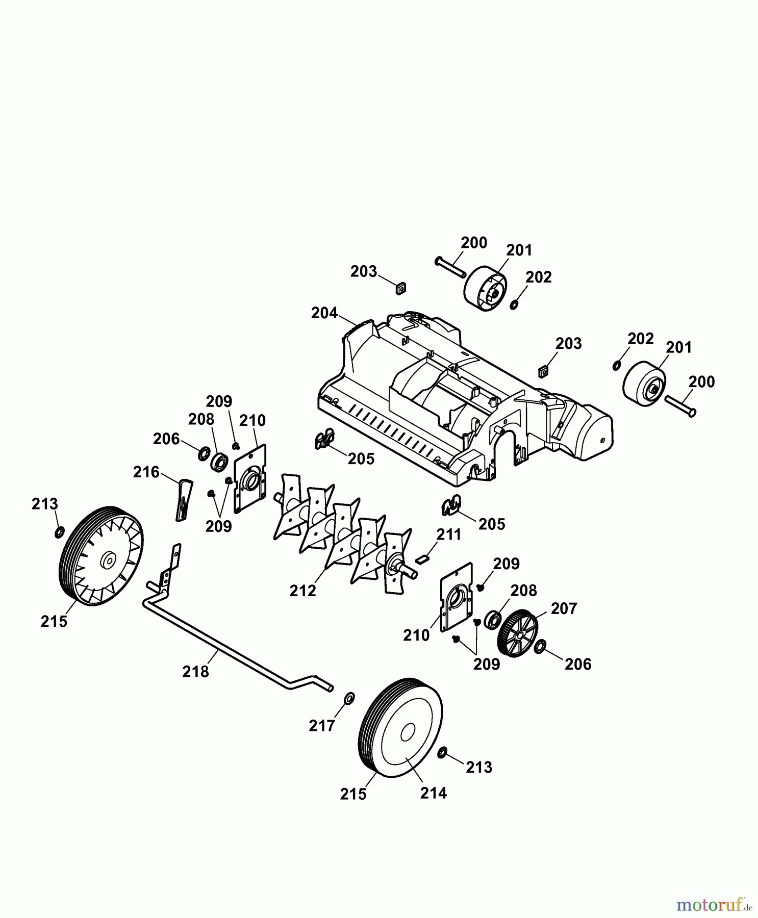  Wolf-Garten Elektrovertikutierer UV 29 EVD 3618005 Serie C  (2007) Messerwalze, Räder