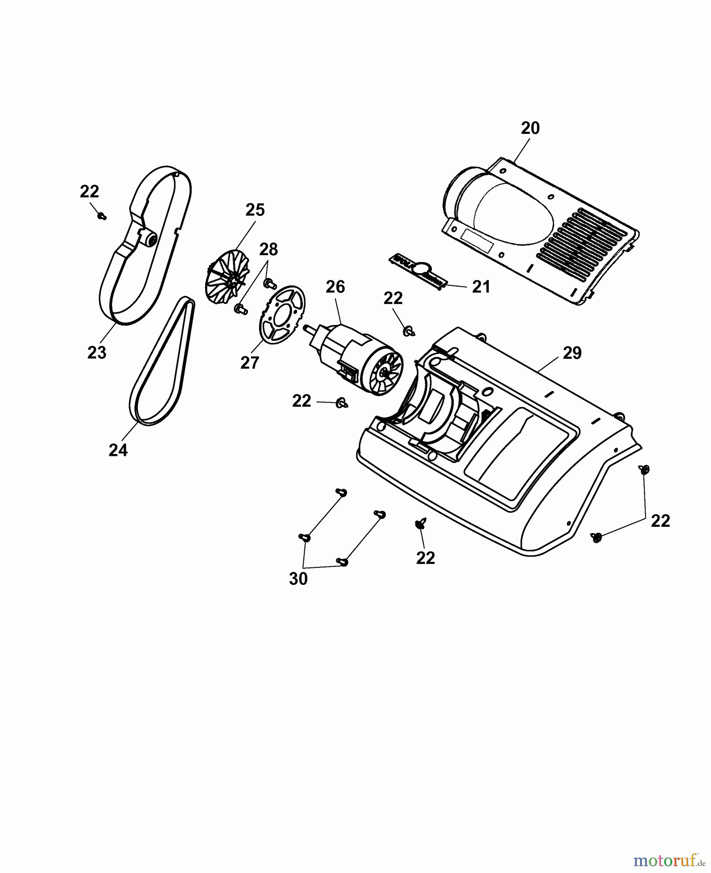 Wolf-Garten Rasenlüfter UL 33 E 3620000 Serie G (2007) Elektromotor, Keilriemen