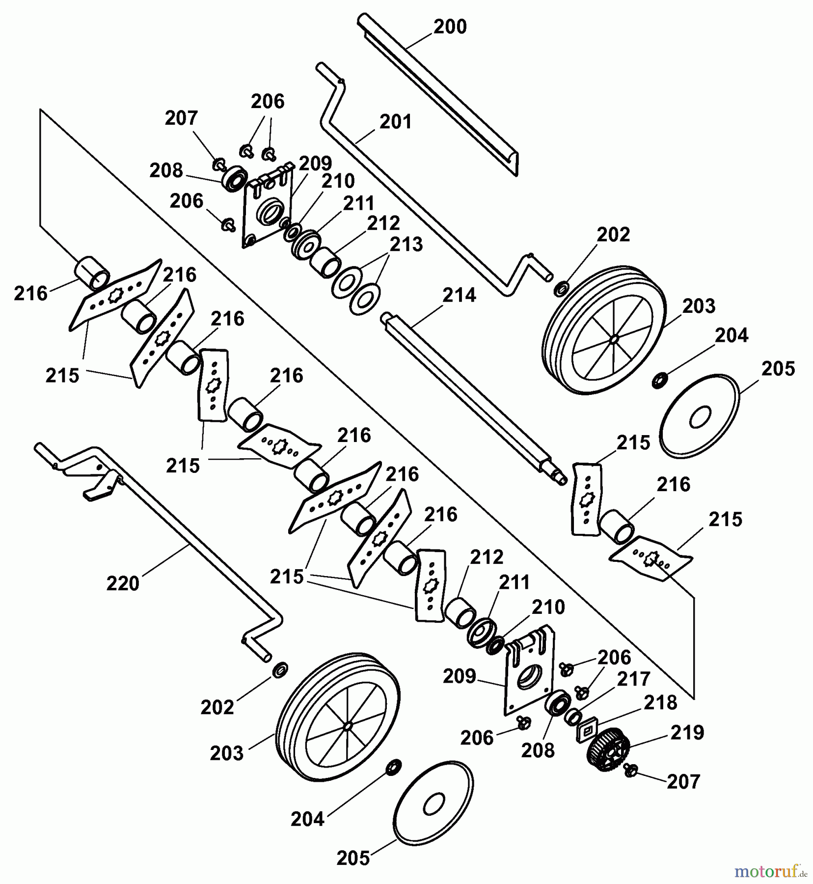  Wolf-Garten Elektrovertikutierer UV 30 XM 3630684 Serie C  (2008) Messerwalze, Räder
