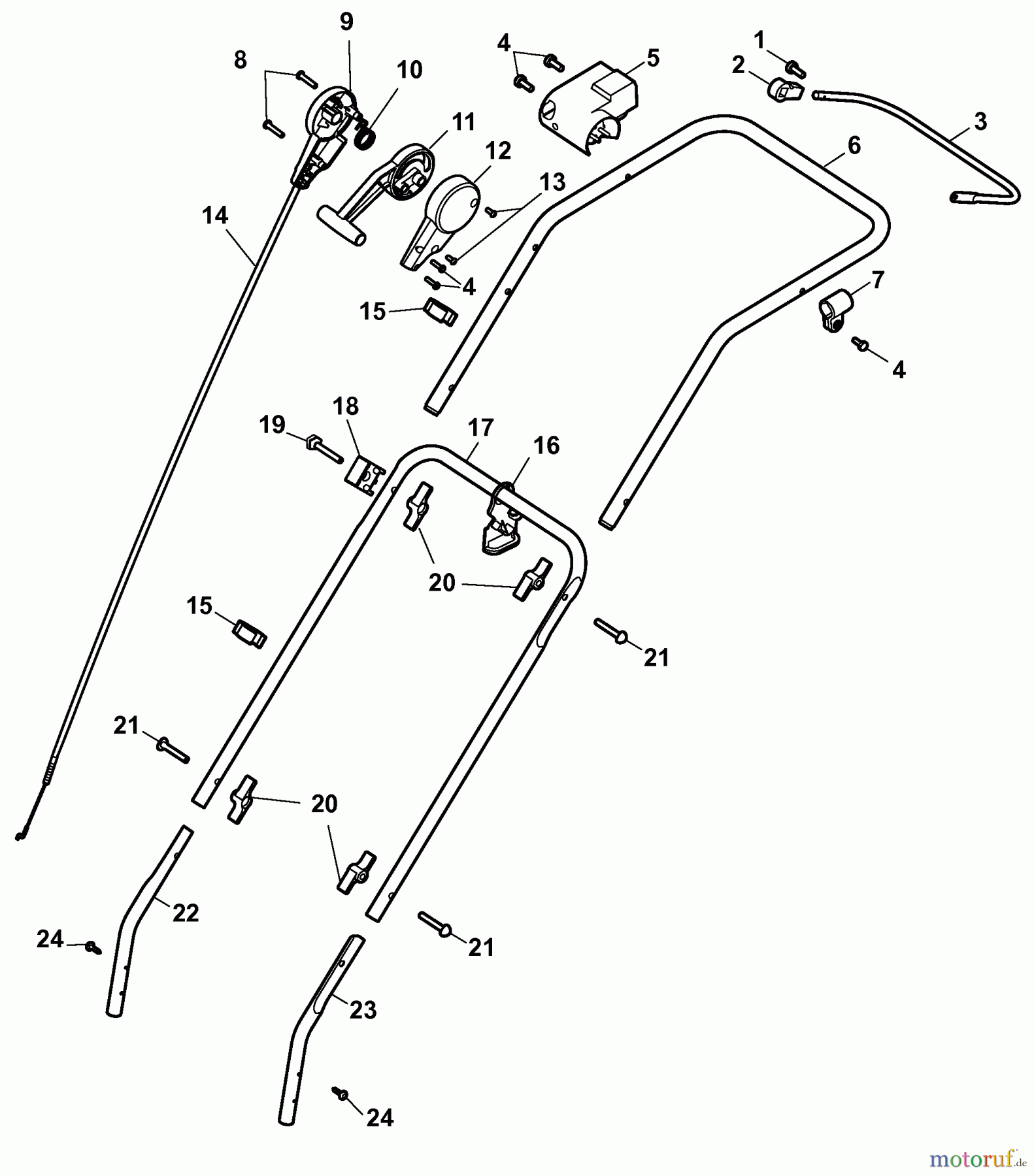  Wolf-Garten Elektrovertikutierer UV 30 HBM 3630686 Serie C  (2008) Holm