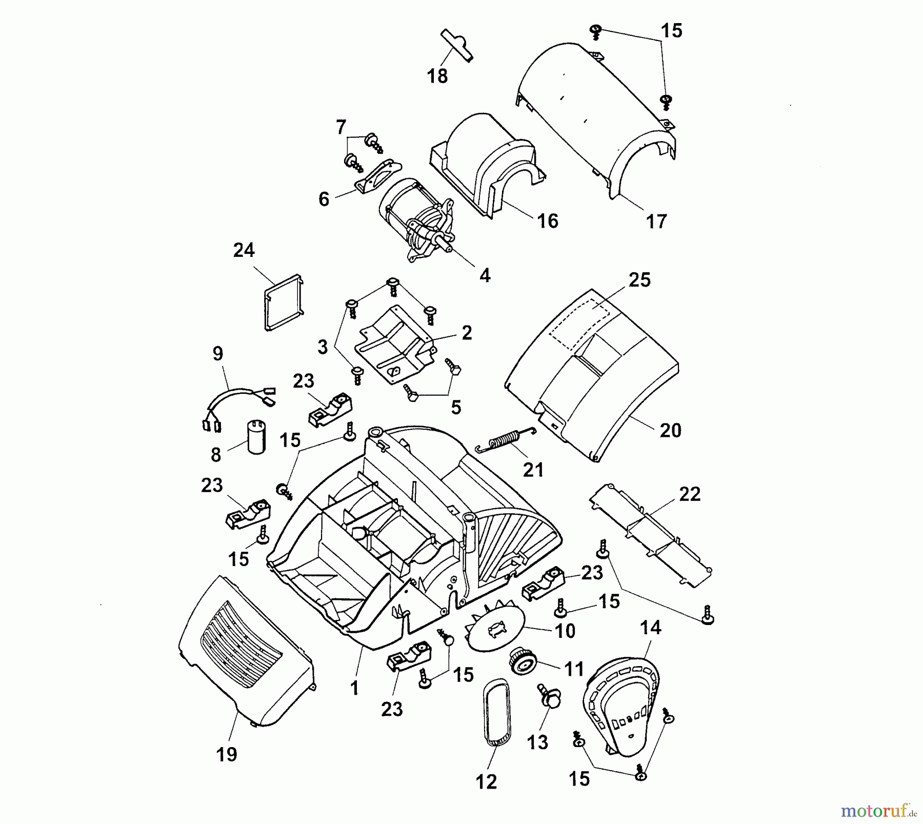  Wolf-Garten Elektrovertikutierer UV 32 EV 3632003 Serie A  (2001) Elektromotor, Keilriemen