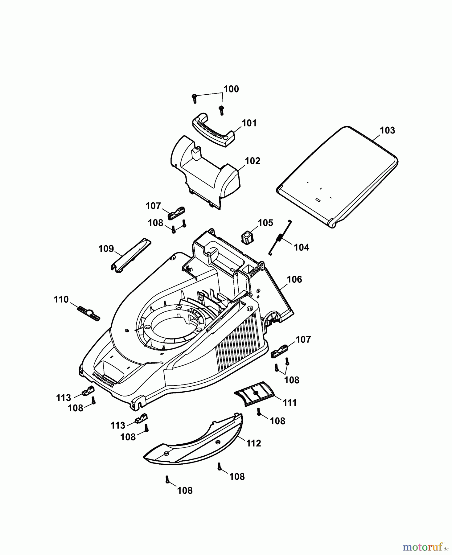  Wolf-Garten Motormäher 6.40 B 4017000 Serie A  (2007) Mähwerksgehäuse