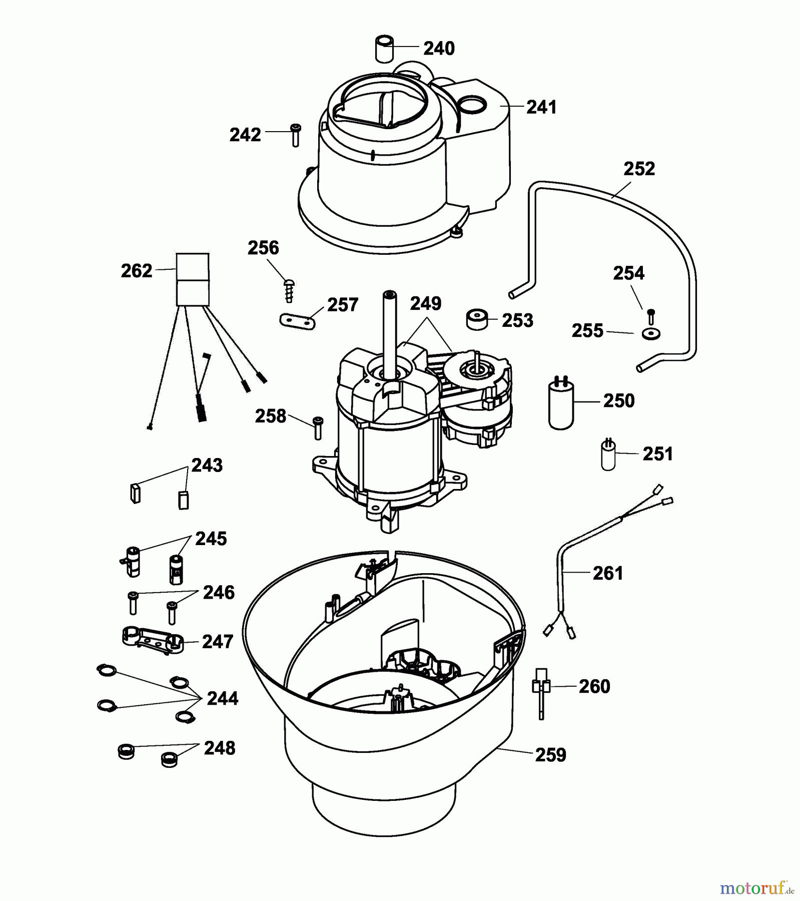  Wolf-Garten Elektromäher mit Antrieb Esprit 40 EAKF 4024000 Serie A  (2005) Kabelfixeinheit 2