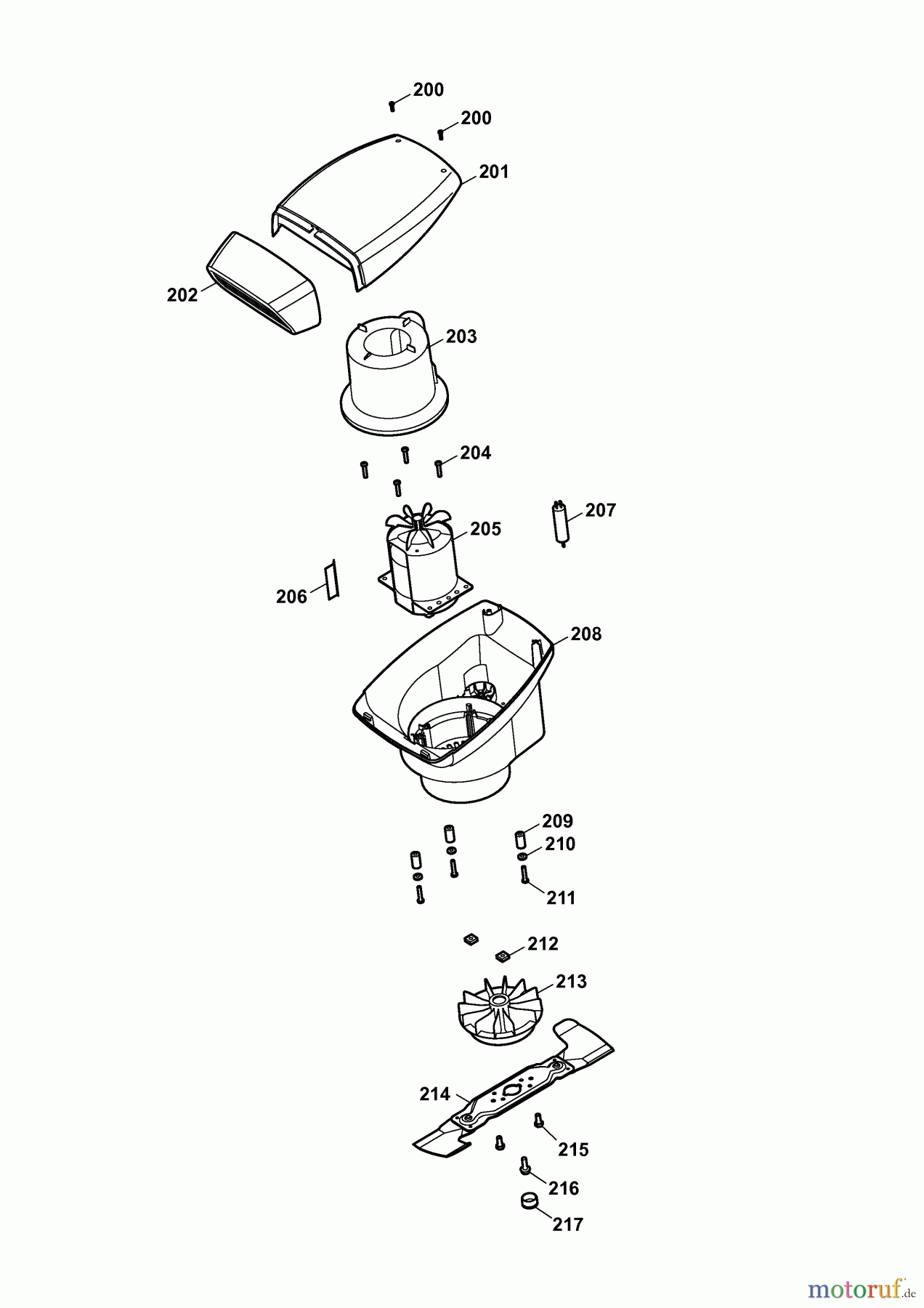  Wolf-Garten Elektromäher Power Edition 40 E 4048000 Serie B  (2007) Messer, Messeraufnahme, Motor