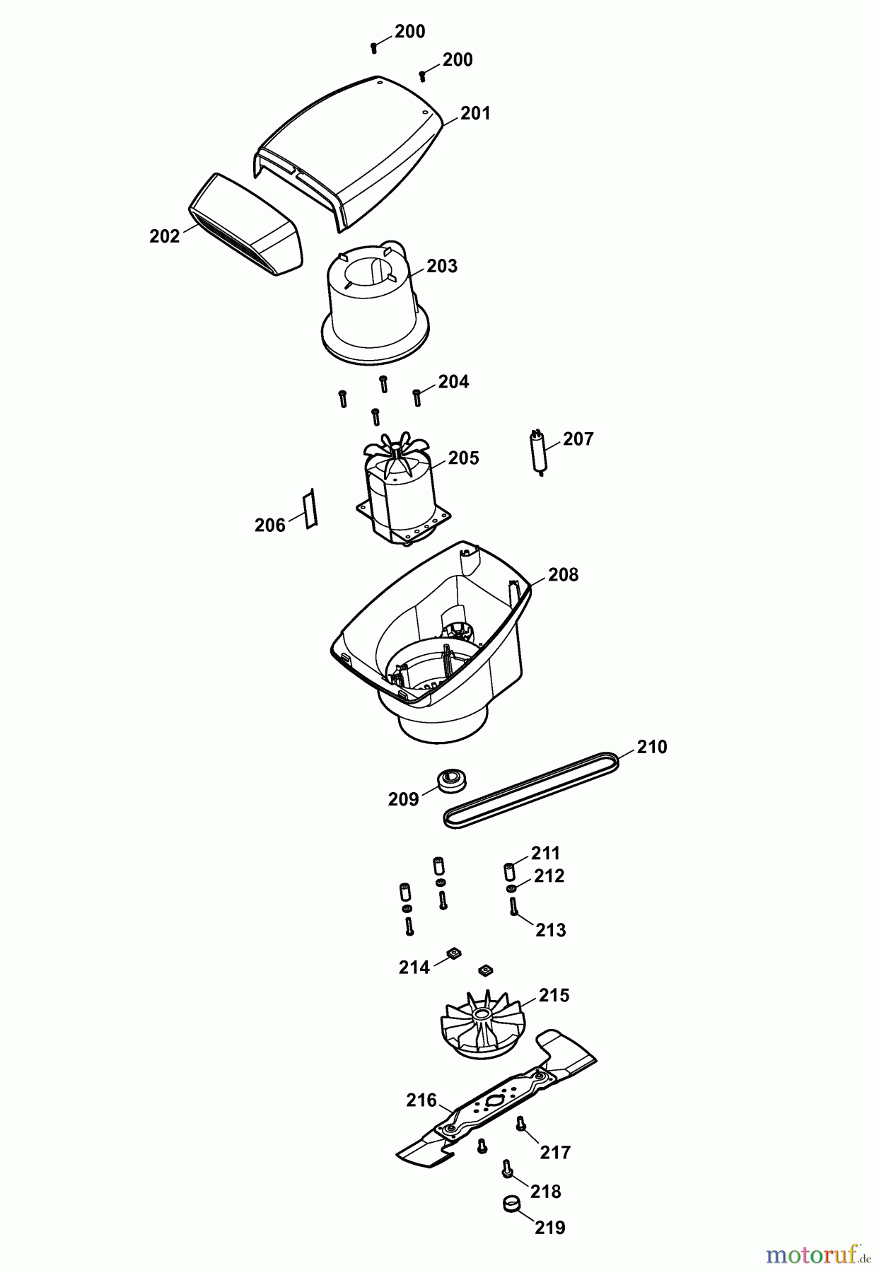  Wolf-Garten Elektromäher mit Antrieb Compact plus Power Edition 40 EA 4049000 Serie A  (2006) Messer, Messeraufnahme, Motor