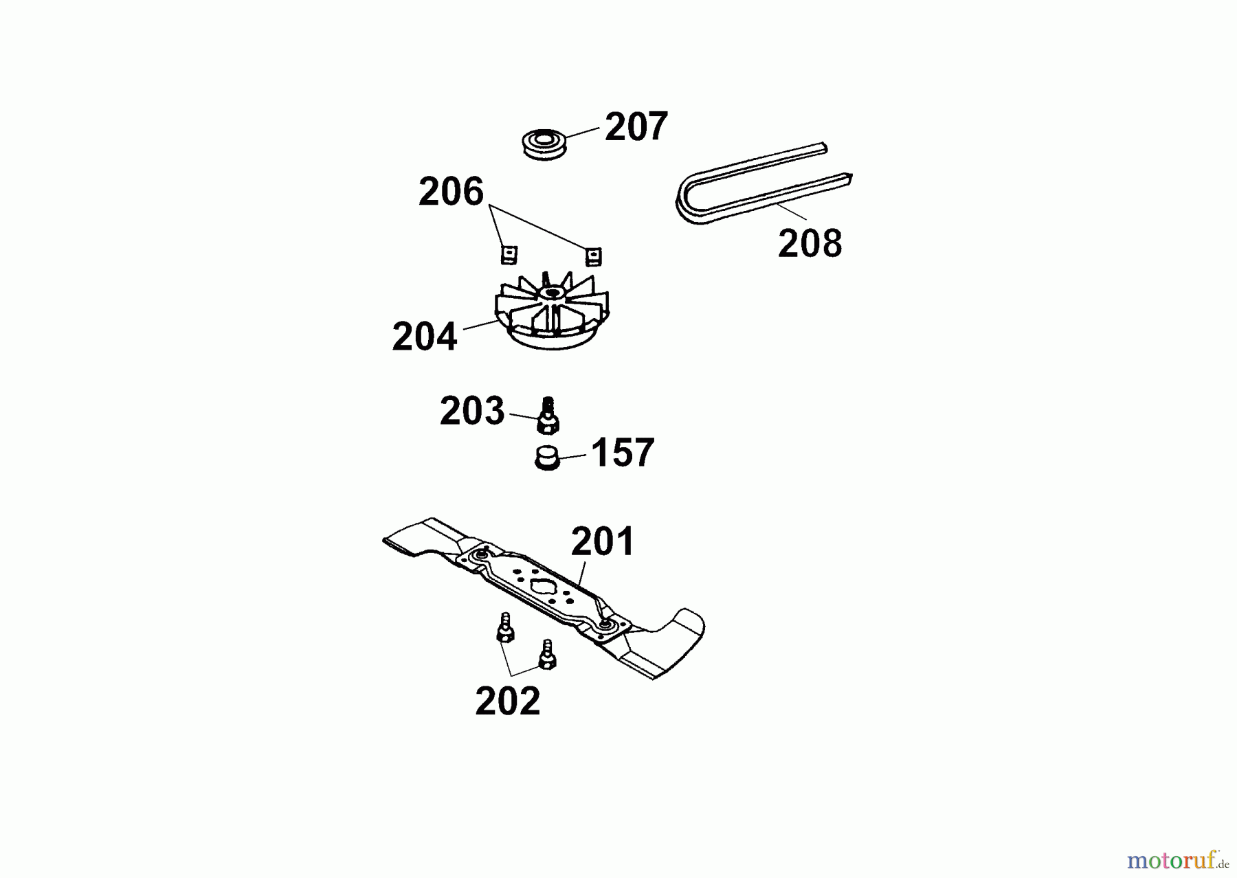  Wolf-Garten Elektromäher mit Antrieb Premio 40 EAKF 4027000 Serie C  (2003) Messer