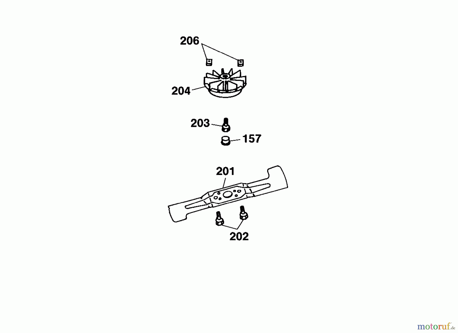  Wolf-Garten Elektromäher Premio 40 EKF 4026000 Serie A, B  (2002) Messer