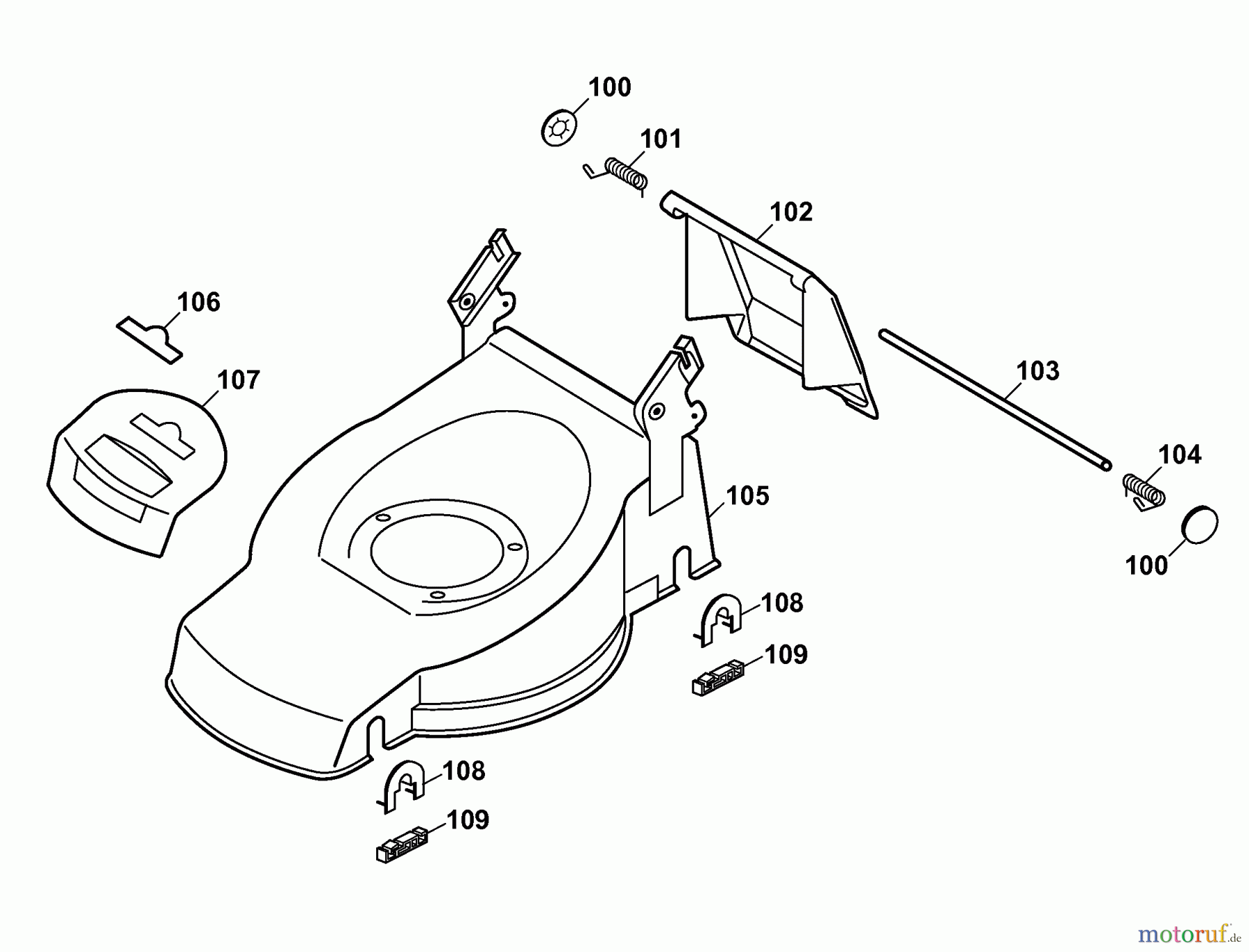  Wolf-Garten Motormäher 2.42 B Good-Line 4212000 Serie B  (2006) Mähwerksgehäuse