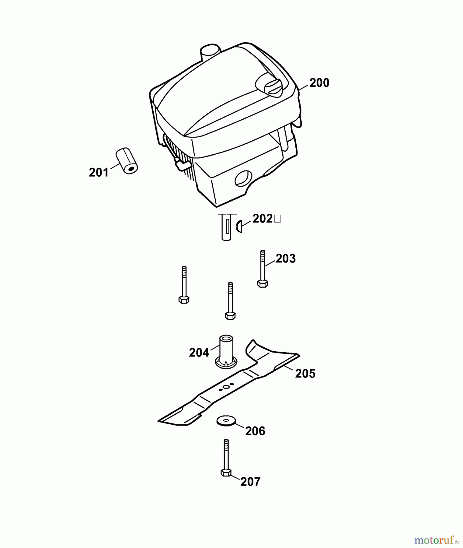  Wolf-Garten Motormäher 2.42 B Good-Line 4212000 Serie B  (2006) Messer, Messeraufnahme, Motor