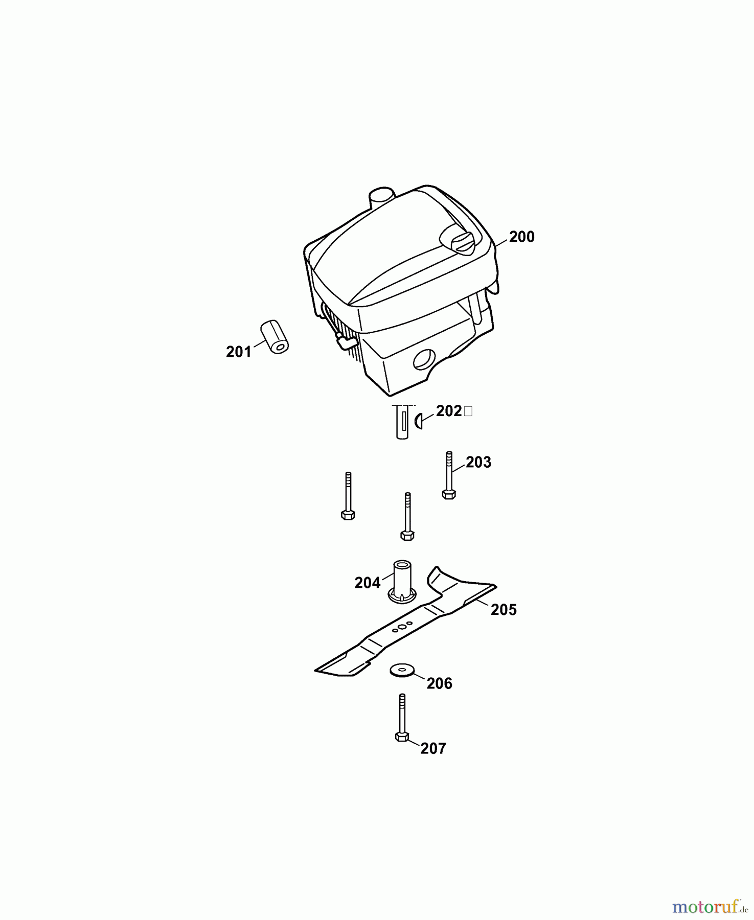 Wolf-Garten Motormäher 2.42 XM 4212004 Serie A (2007) Messer, Messeraufnahme, Motor