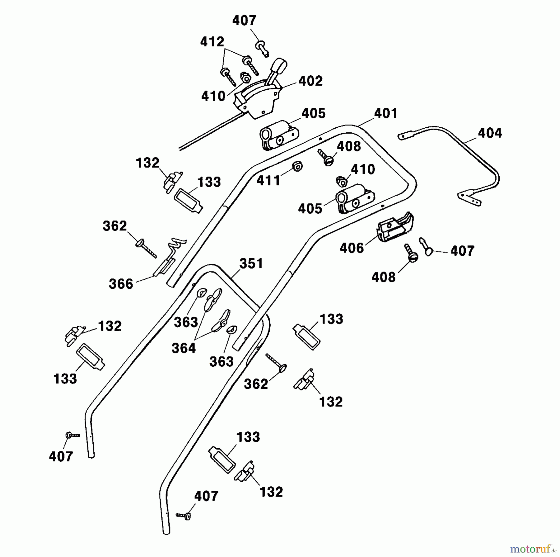  Wolf-Garten Motormäher Esprit 46 B 4601000 Serie A  (2001) Holm