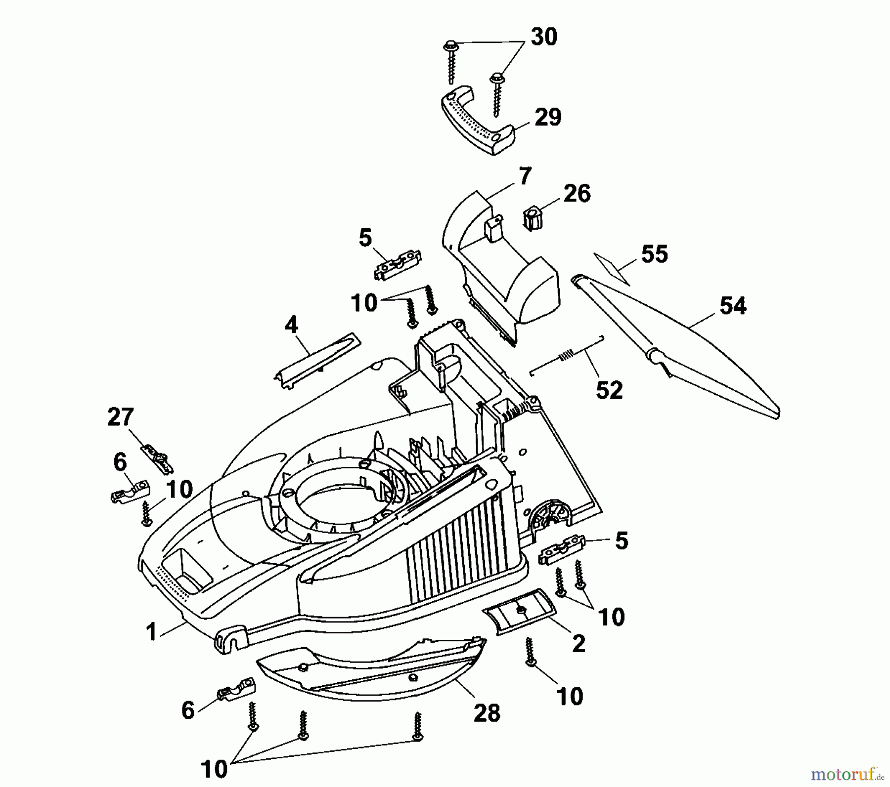 Wolf-Garten Motormäher B 46 TB 4602000 (2001) Mähwerksgehäuse