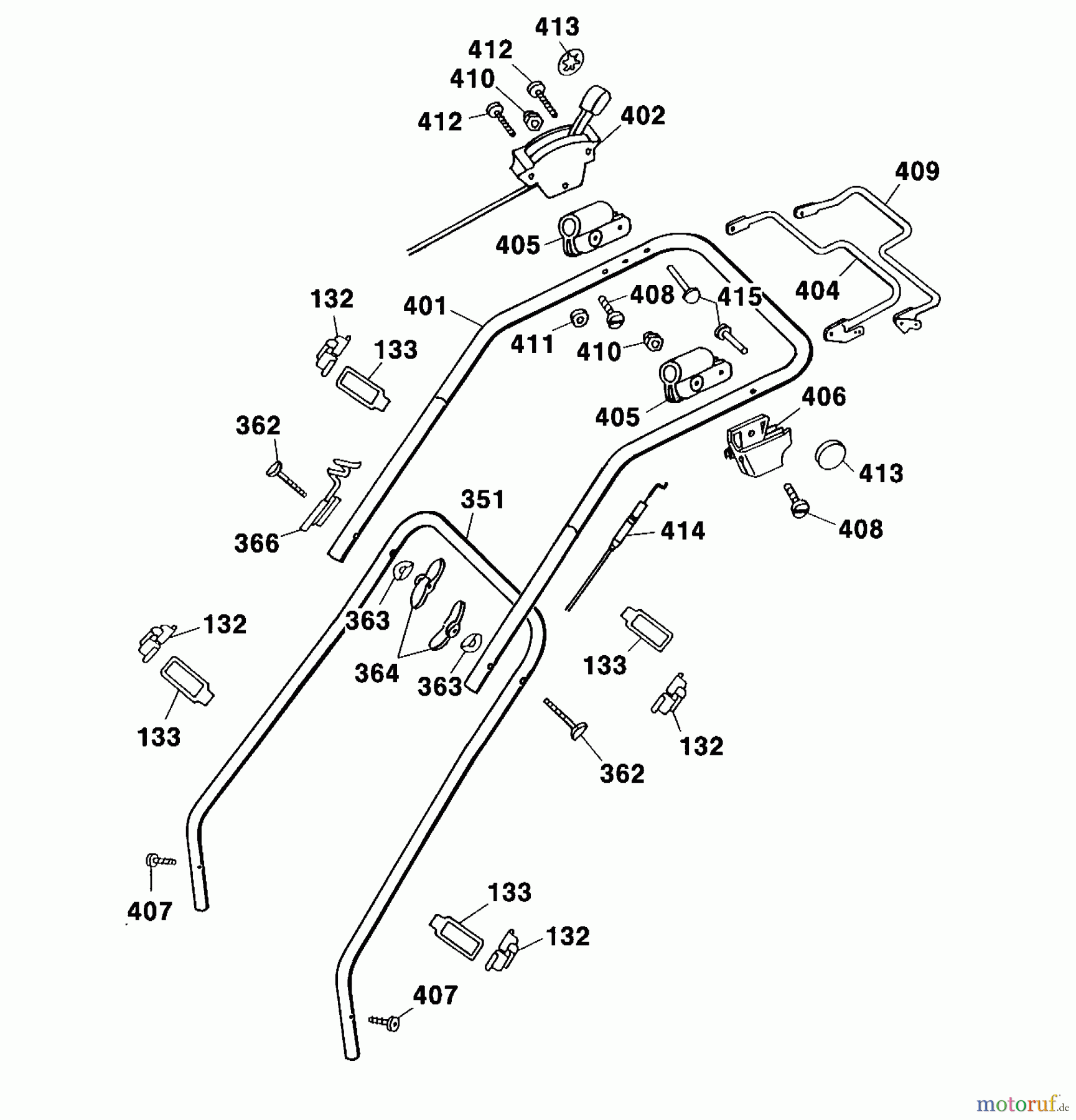 Wolf-Garten Motormäher B 46 TB 4602000 (2001) Holm