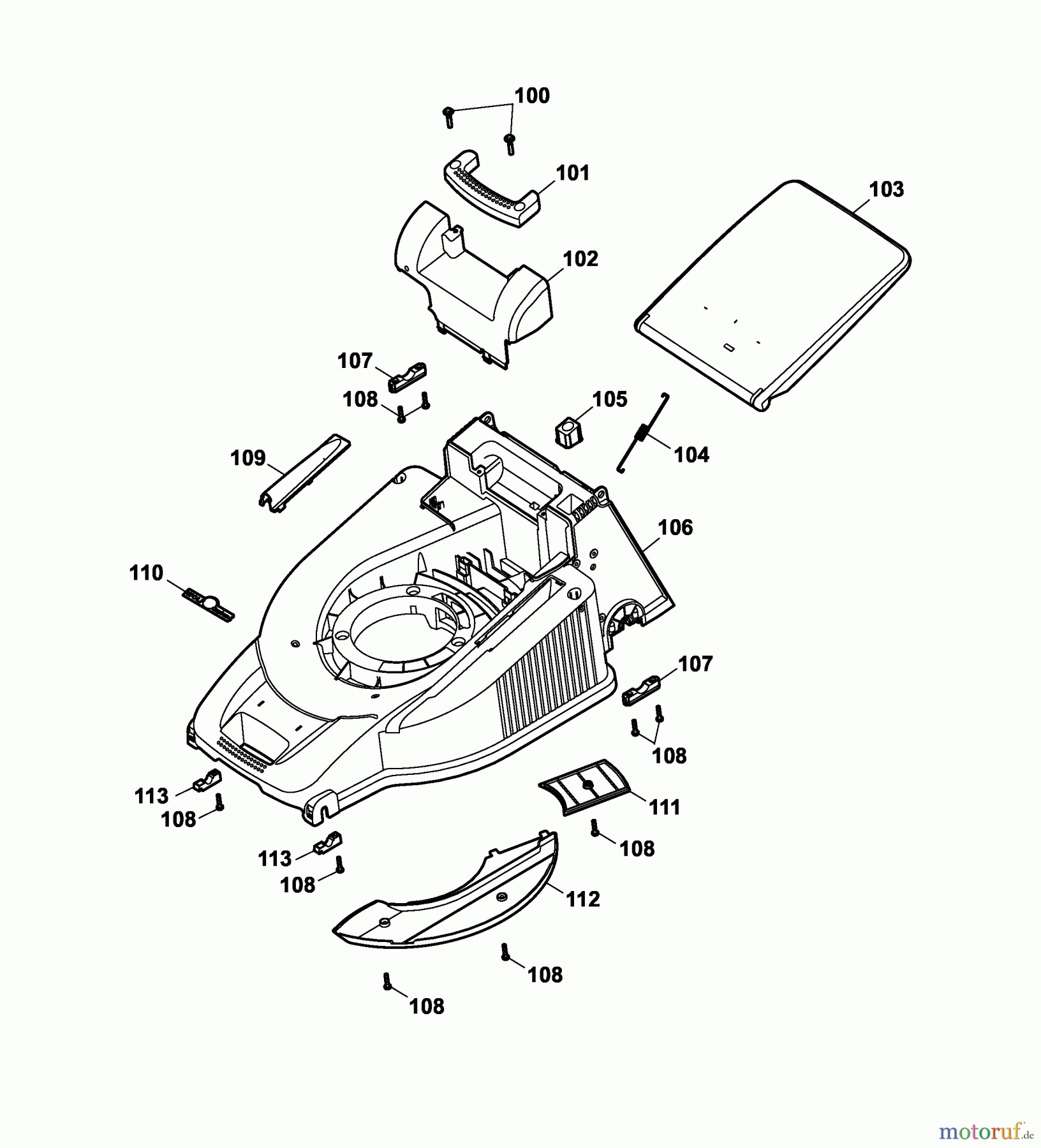  Wolf-Garten Motormäher B 46 TB 4602680 Serie A  (2006) Mähwerksgehäuse
