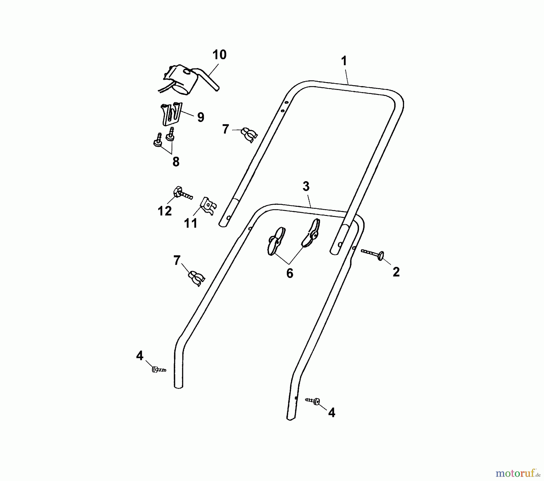 Wolf-Garten Elektromäher Picco 32 E 4901003 Serie G, H  (2005) Holm