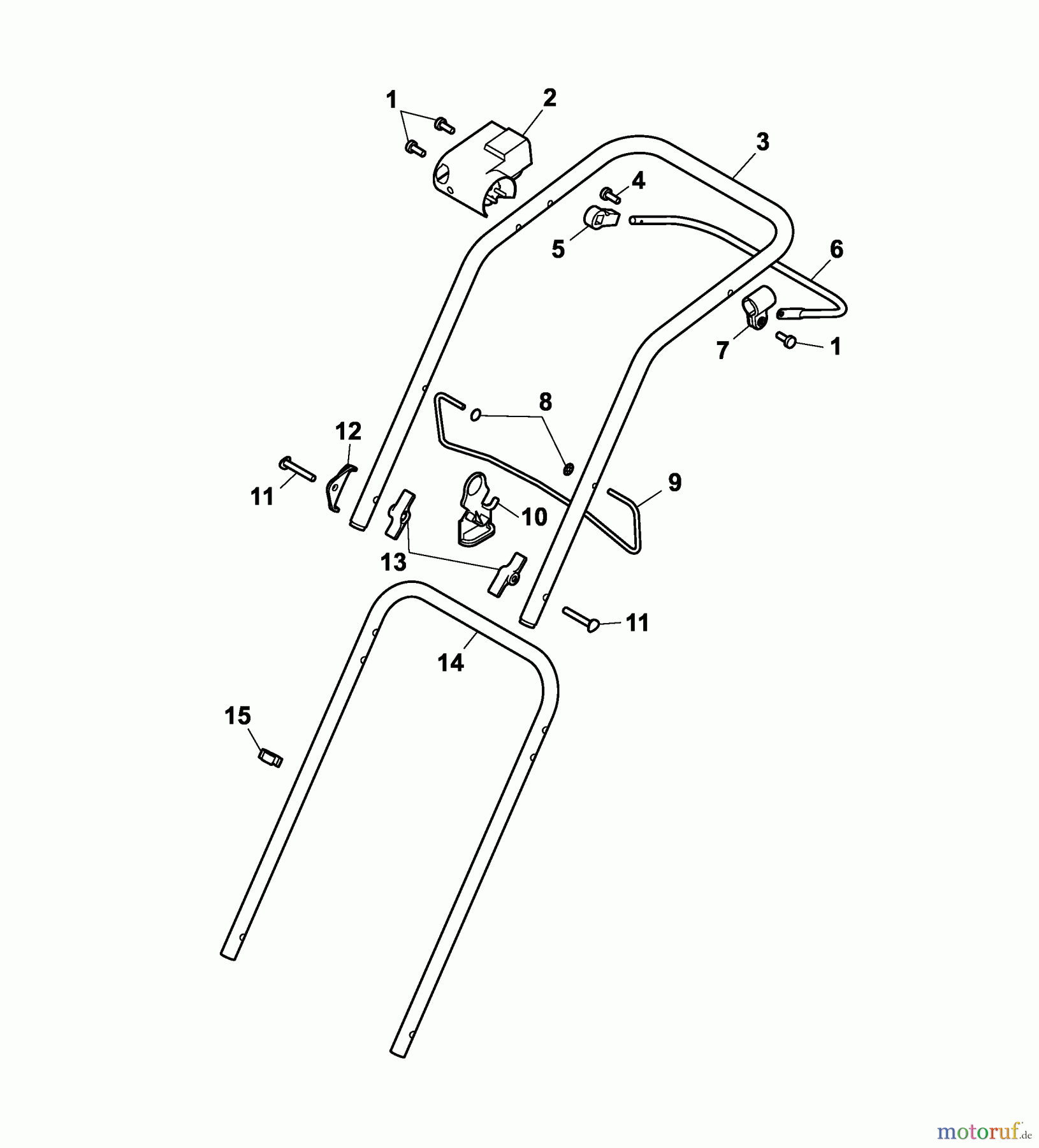  Wolf-Garten Elektromäher 2.34 CPK 4904005 Serie B  (2006) Holm