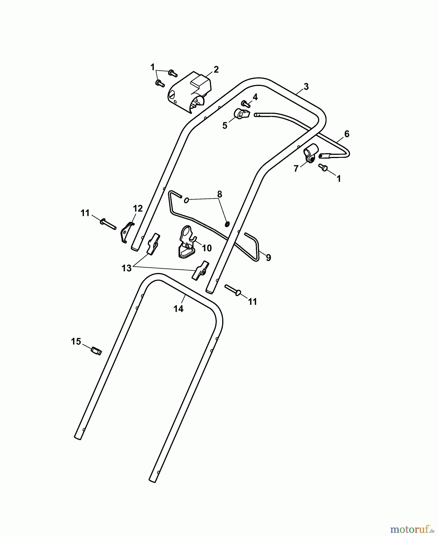 Wolf-Garten Elektromäher 2.34 CPK 4904005 Serie C (2007) Holm