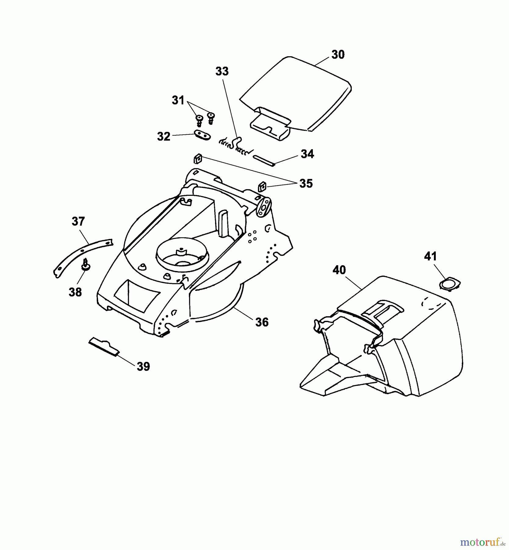  Wolf-Garten Elektromäher 2.32 E 4912780 Serie C  (2005) Mähwerksgehäuse