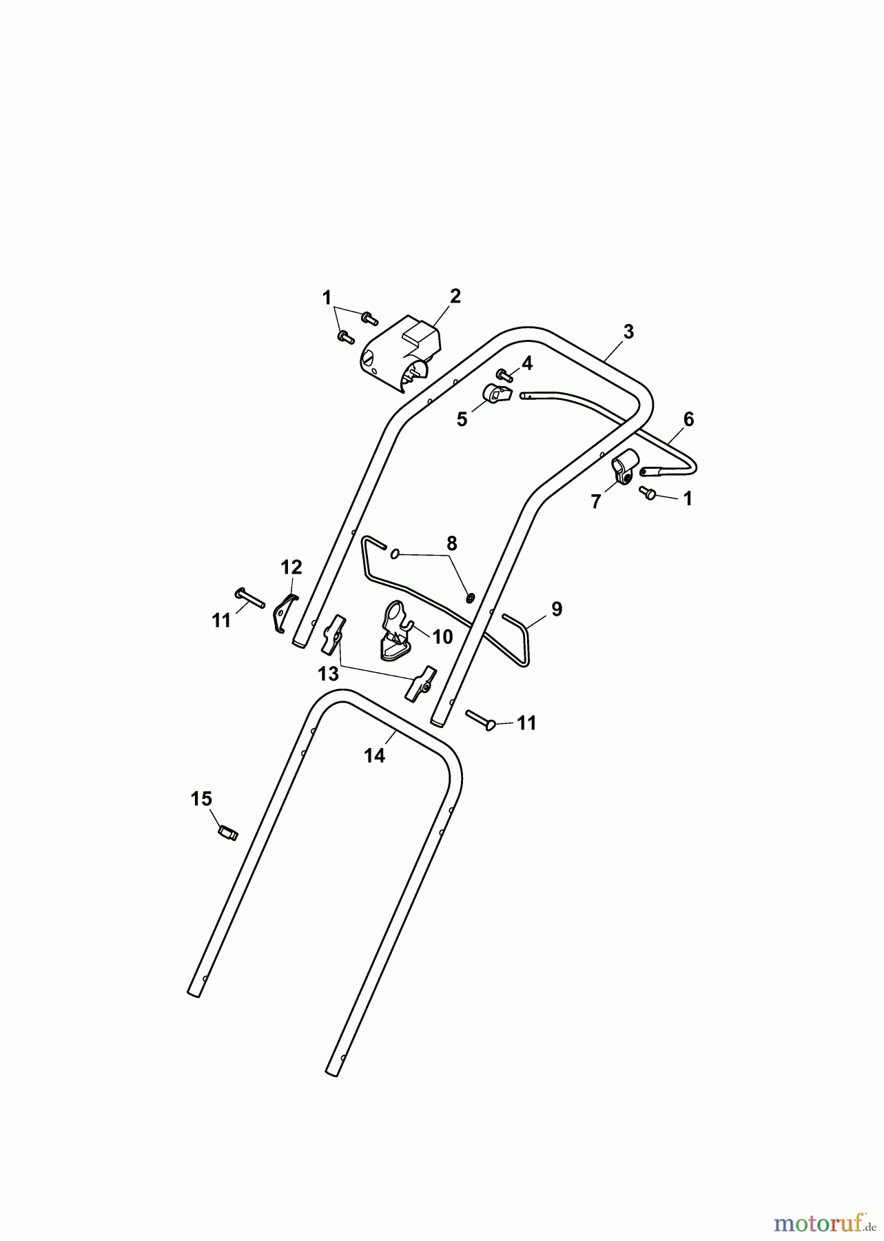 Wolf-Garten Elektromäher Power Edition 34 E 4924002 Serie B (2009) Holm
