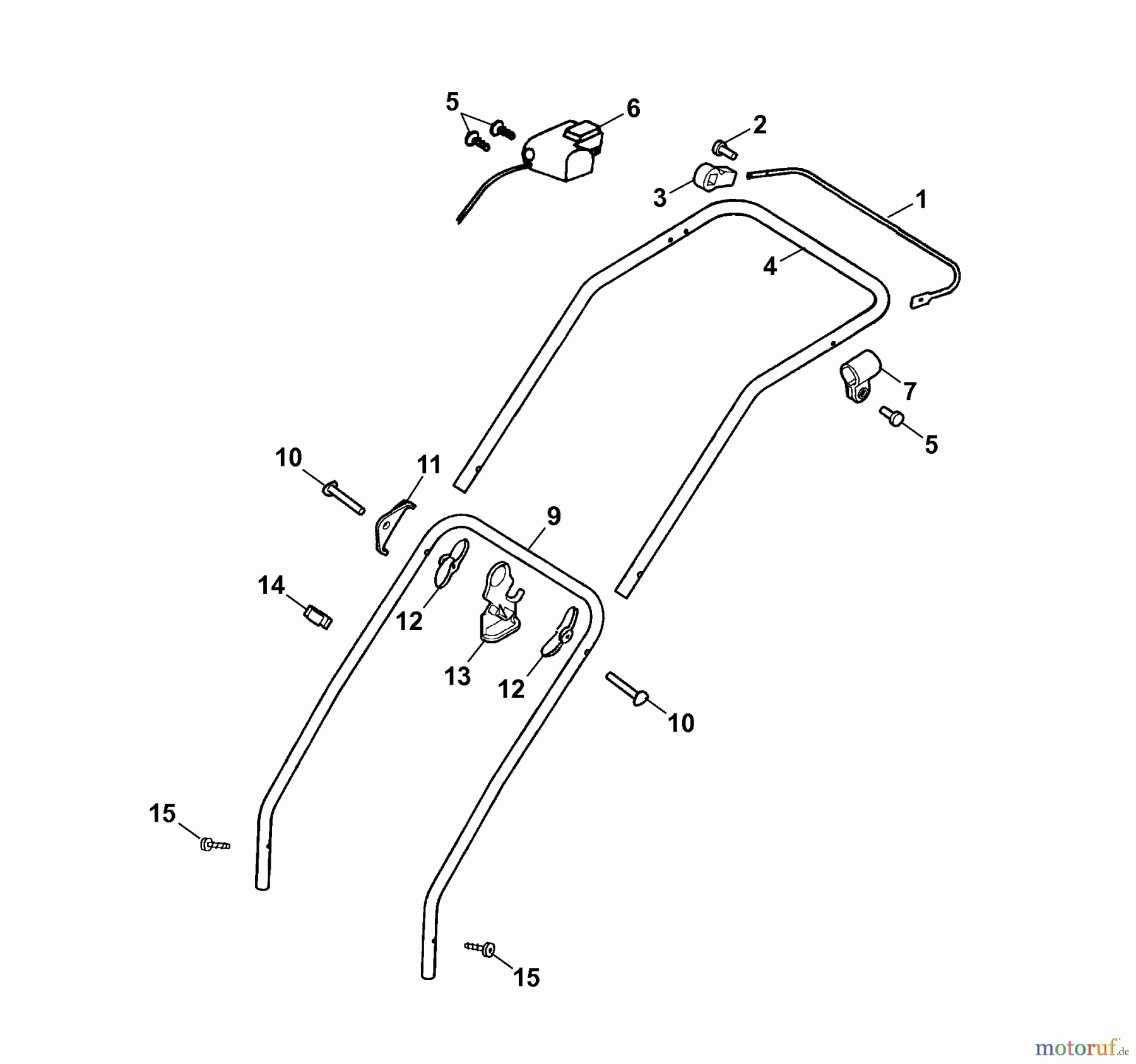 Wolf-Garten Elektromäher 2.38 E 4961080 Serie E (2006) Holm