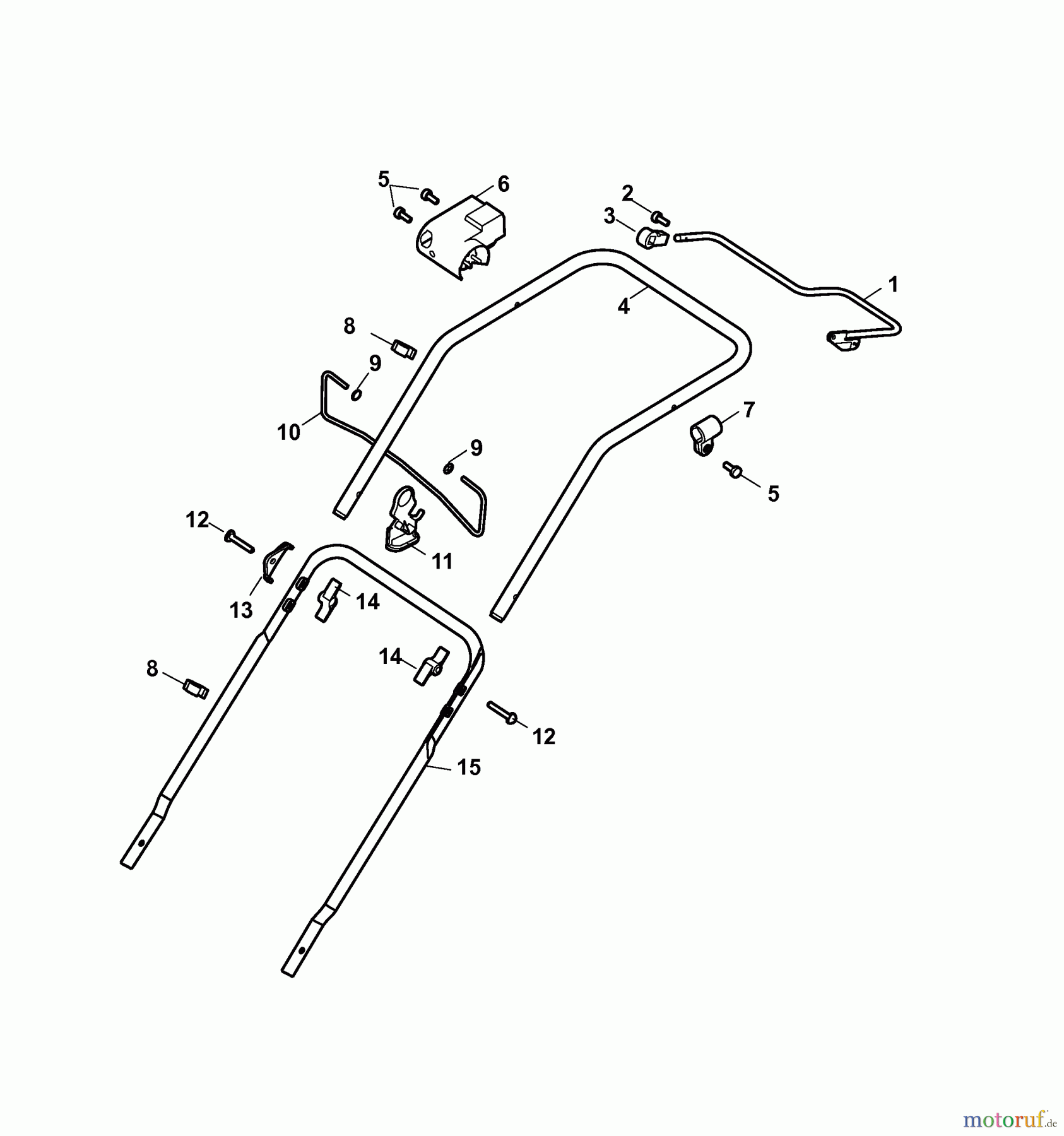  Wolf-Garten Elektromäher 2.40 E 4968009 Serie A  (2007) Holm