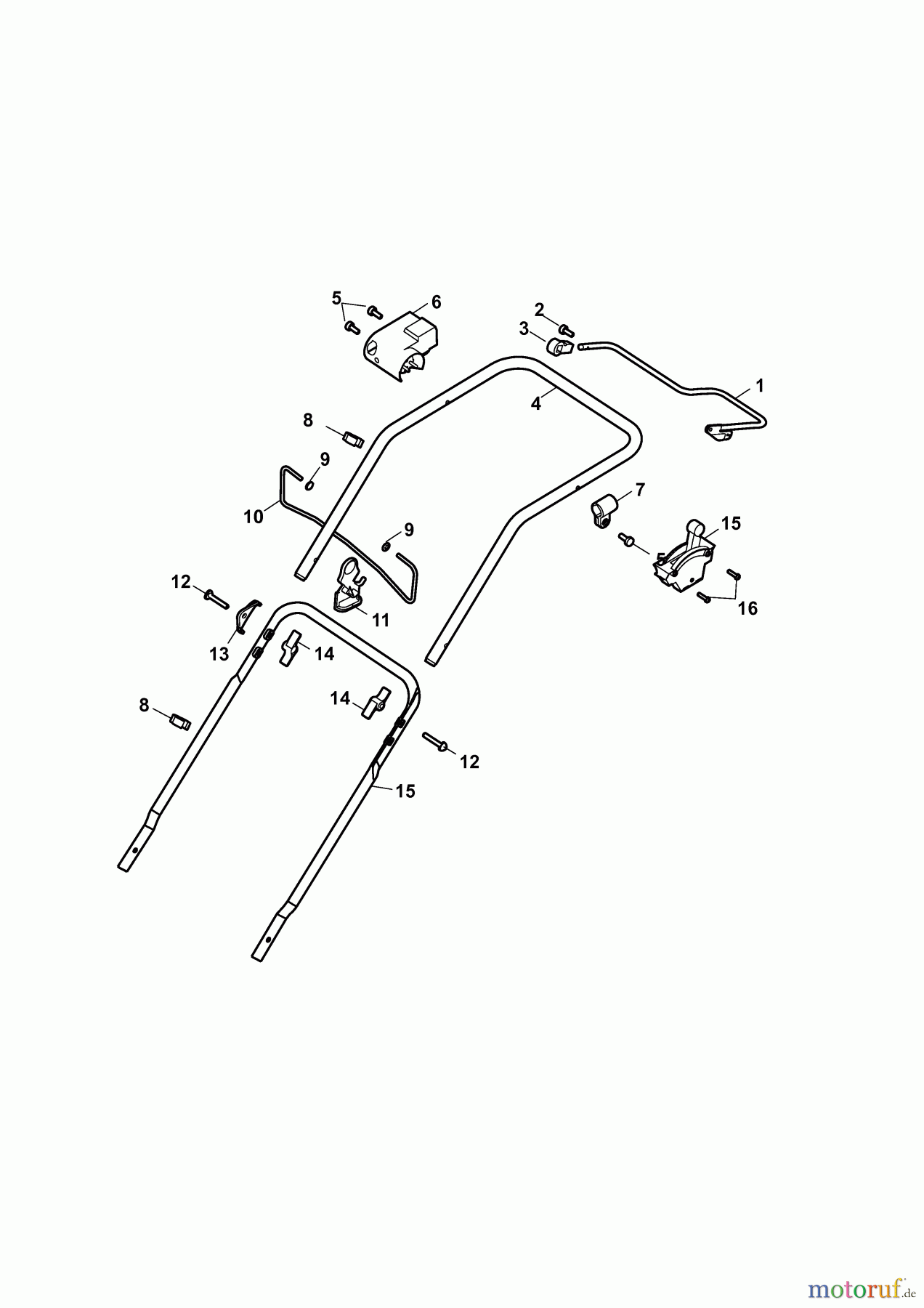  Wolf-Garten Elektromäher 2.40 E 4968009 Serie D  (2009) Holm