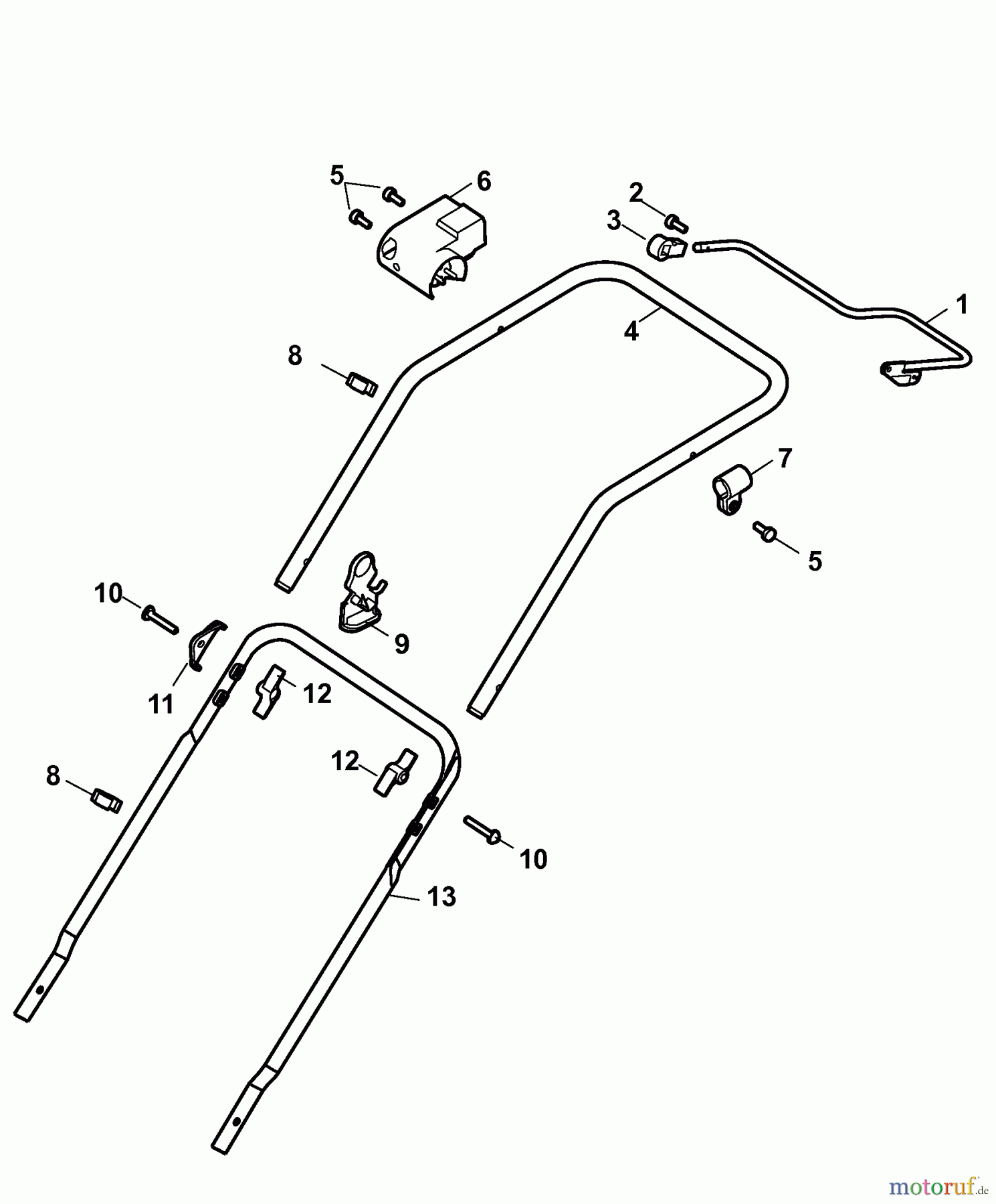  Wolf-Garten Elektromäher 1.40 XC 4968088 Serie B  (2009) Holm
